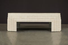 Enrique Garcel Tessellated Bone Architectural Cocktail Table, c. 1970s, Restored