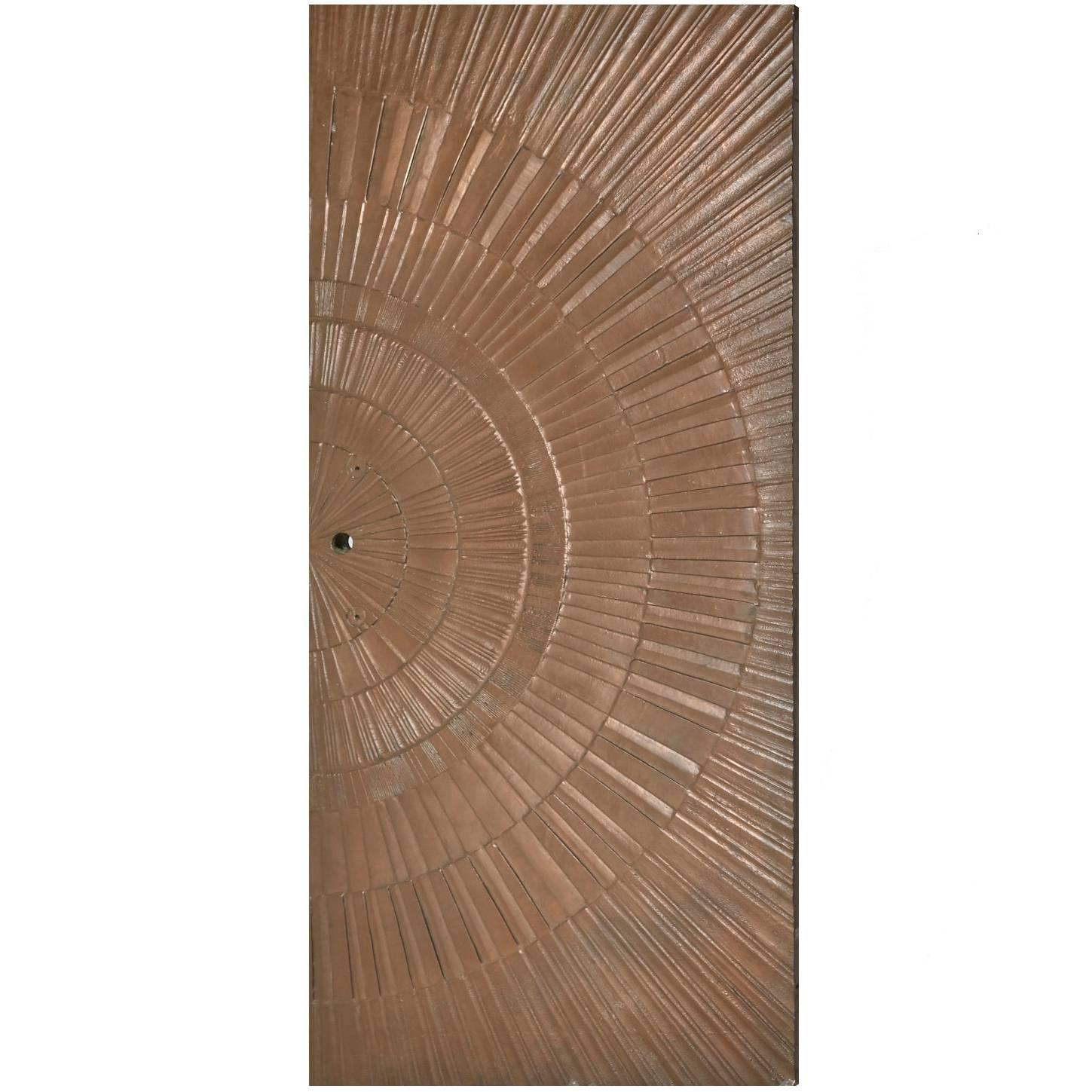 Poured Bronze Sunburst Door by Sherrill Broudy for Forms and Surfaces, 1960s