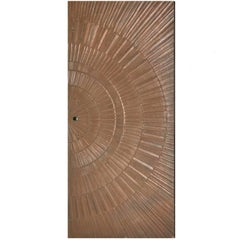 Poured Bronze Sunburst Door by Sherrill Broudy for Forms and Surfaces, 1960s