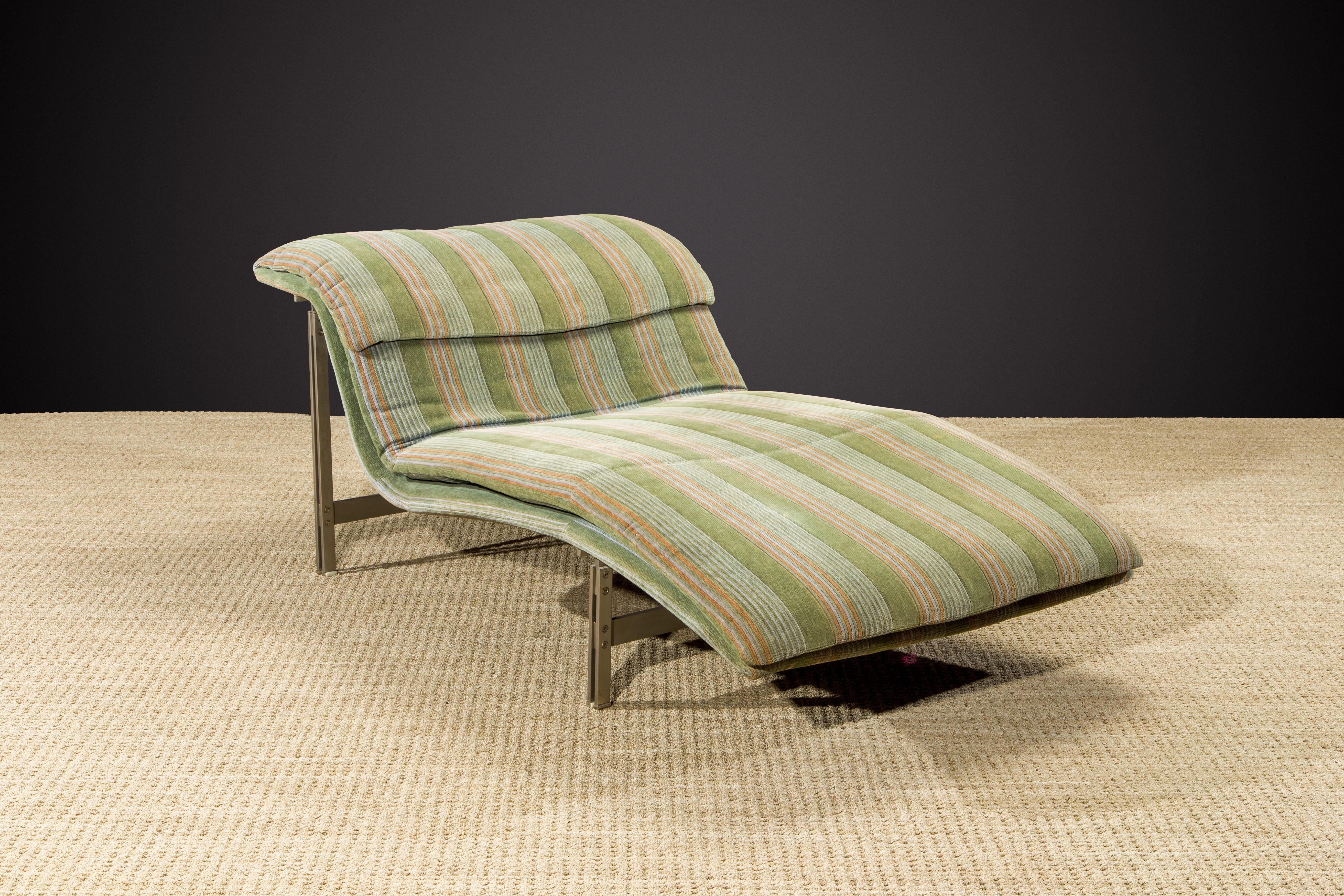 Chaiselongue „Wave“ von Giovanni Offredi für Saporiti Italia, um 1980, signiert (Moderne)