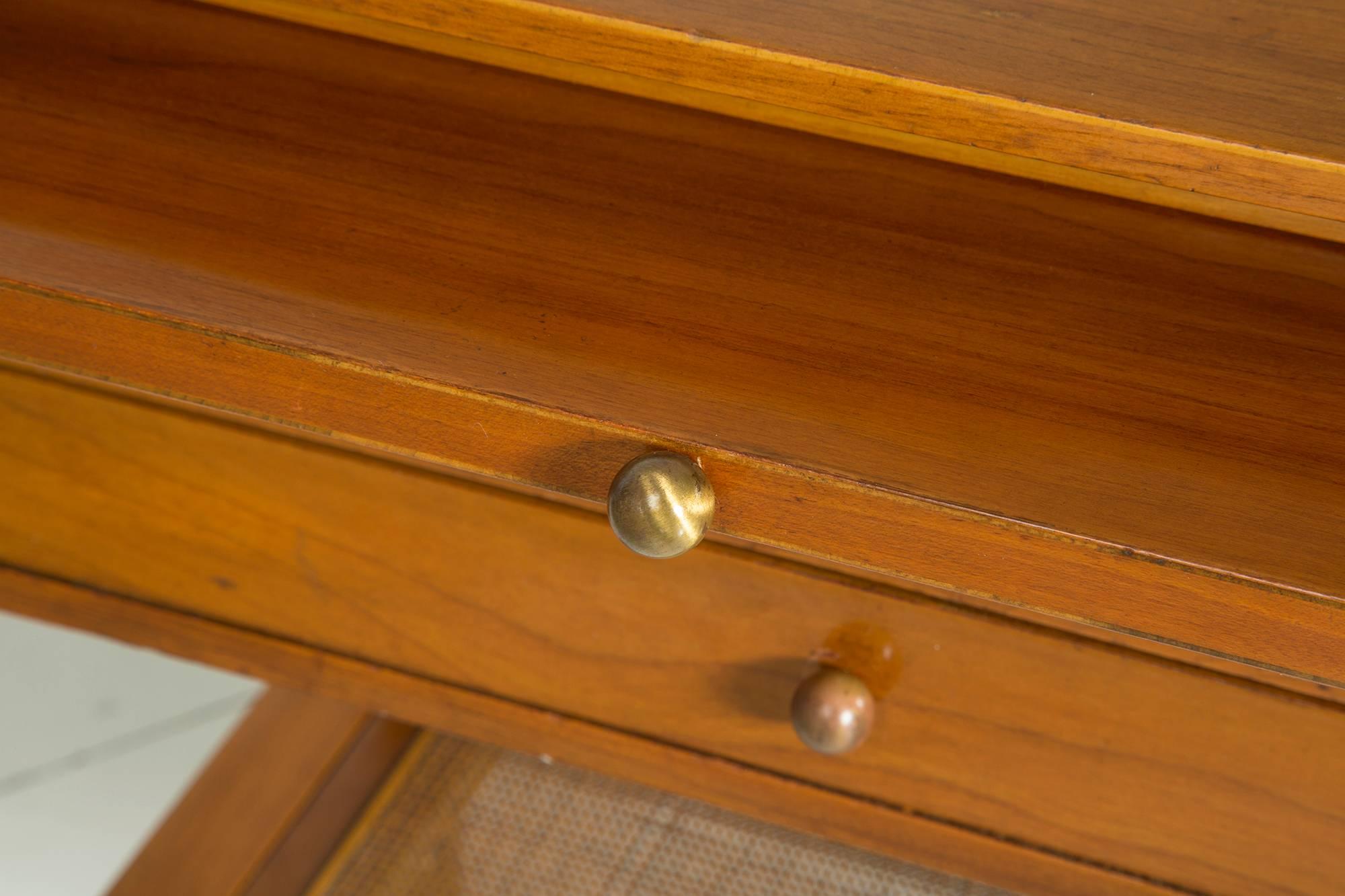 Mid-Century Modern John Widdicomb Nightstands Cherry Side Tables