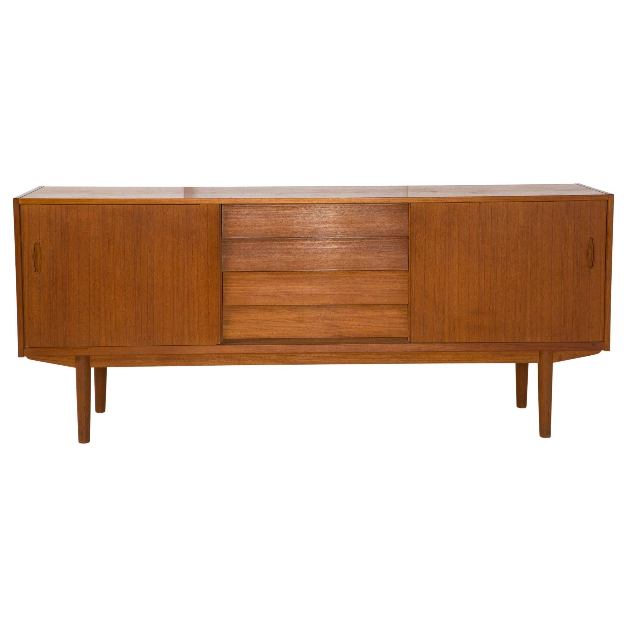 Nils Jonsson for Troeds Danish Modern Louvered Teak Cabinet Sideboard In Excellent Condition In Los Angeles, CA