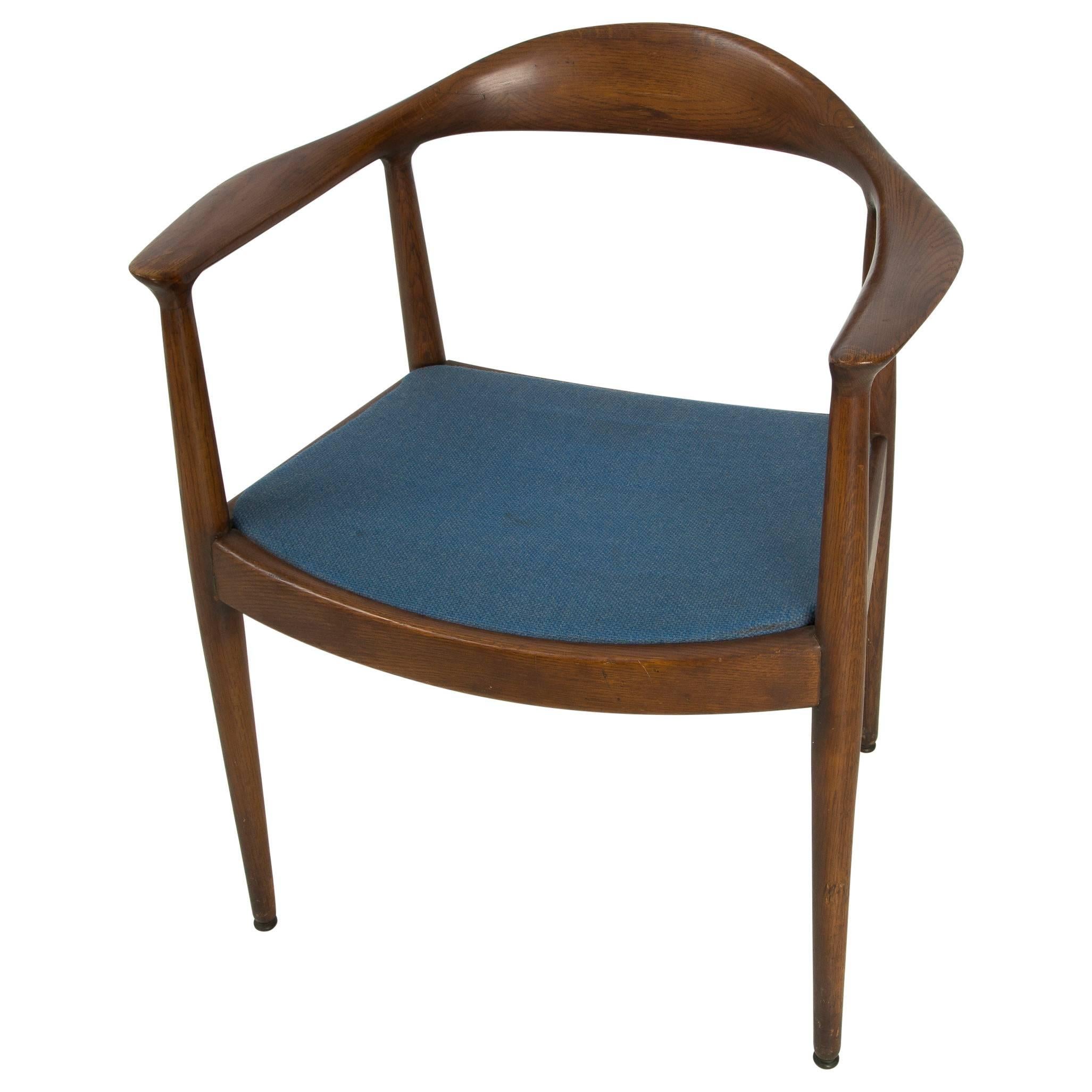 Pair of Blue Danish Modern Chairs Attributed to 