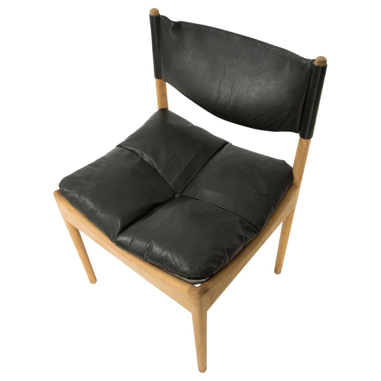 Scandinavian Modern *ON SALE* Oak and Leather 'Modus' Dining Chairs by Kristian Solmer Vedel