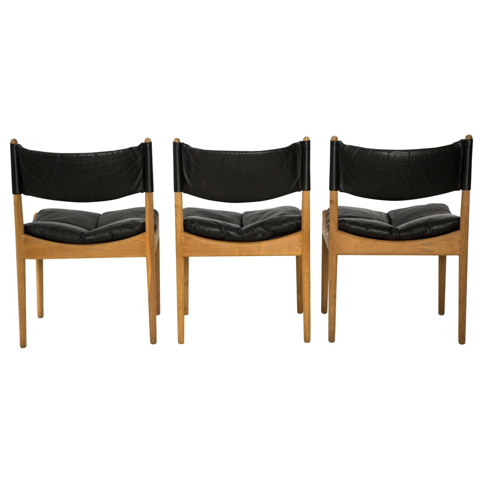 Mid-20th Century *ON SALE* Oak and Leather 'Modus' Dining Chairs by Kristian Solmer Vedel