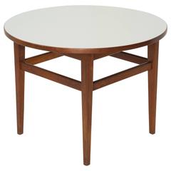 Jens Risom Attributed Mid-Century Modern Round Side Table