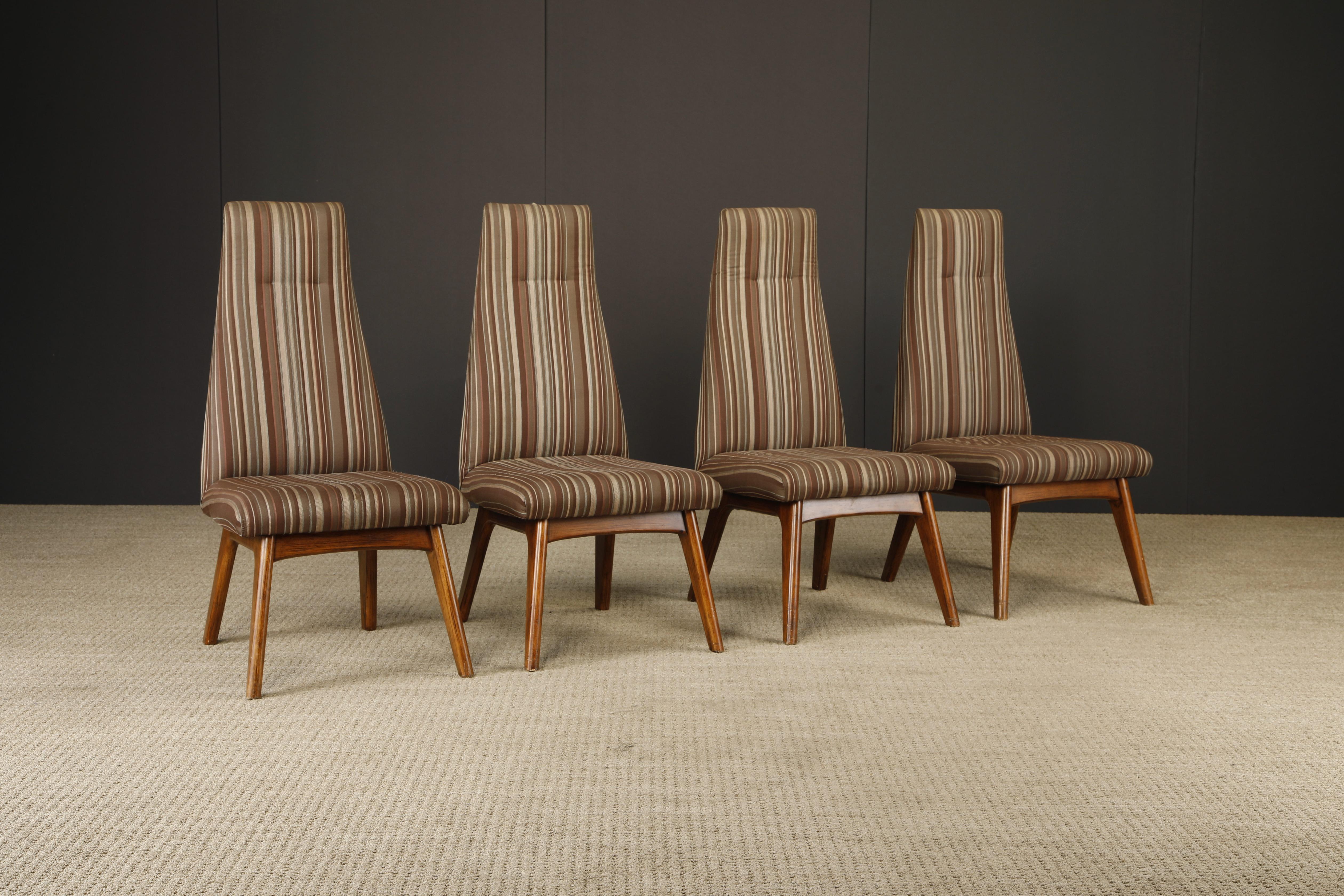 Metà XX secolo Set di quattro sedie da pranzo di Adrian Pearsall per Craft Associates, anni '60 in vendita