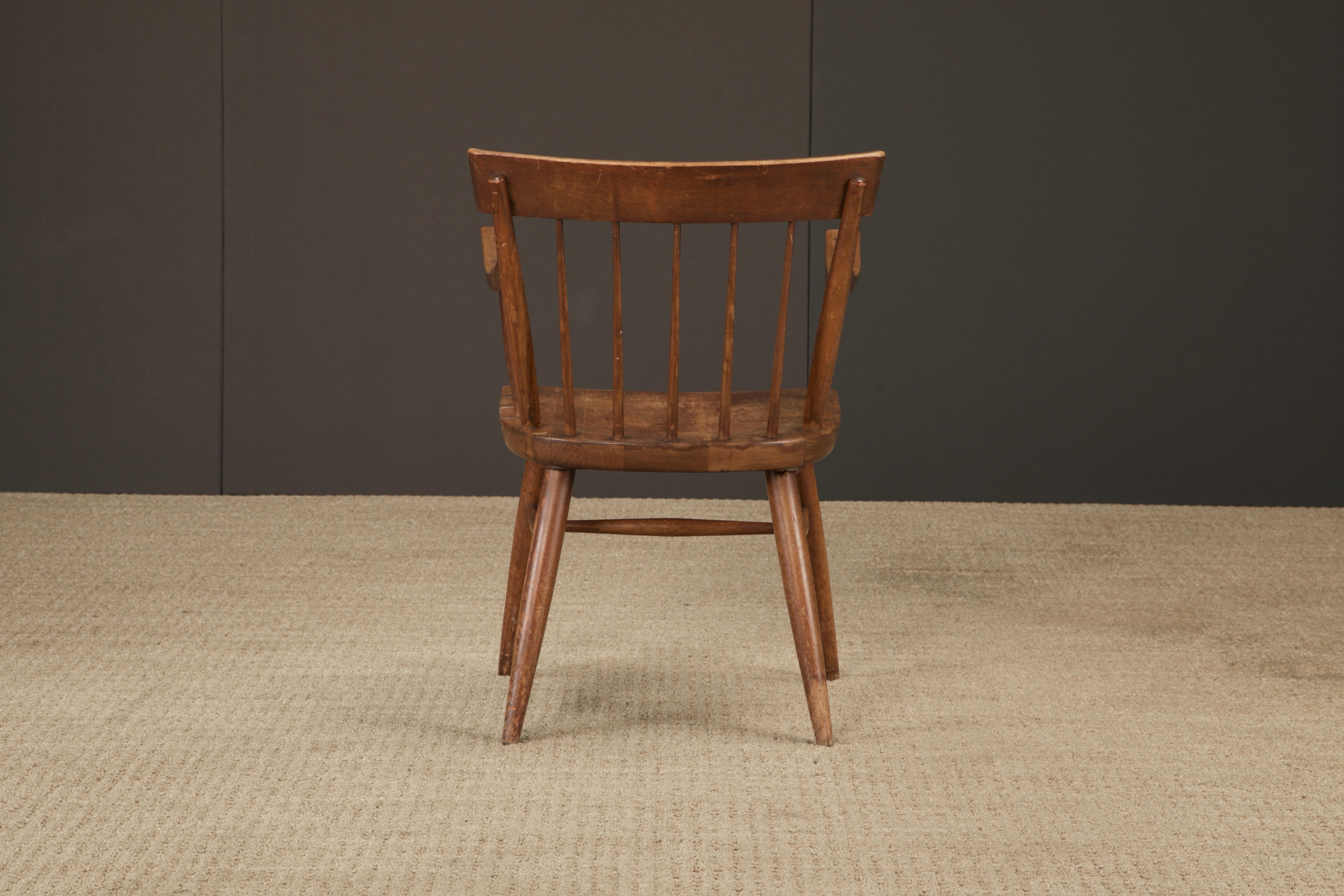 Fauteuils à dossier en cerisier massif du milieu du siècle de Willett Furniture Company en vente 11