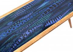 Stig Lindberg and David Rosen for Nordiska Kompaniet Enamel Coffee Table, 1955
