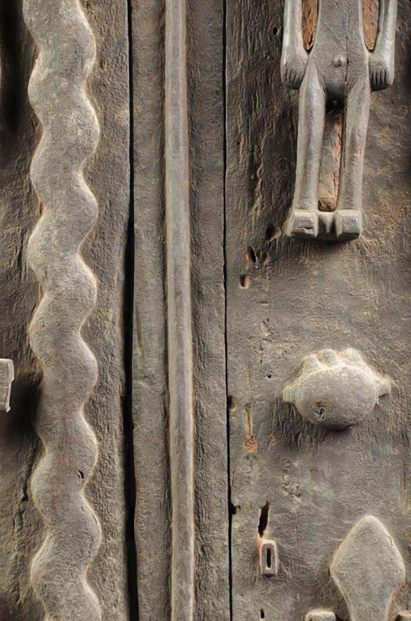 Monumental Hardwood African Granary Door, circa 18th Century 1