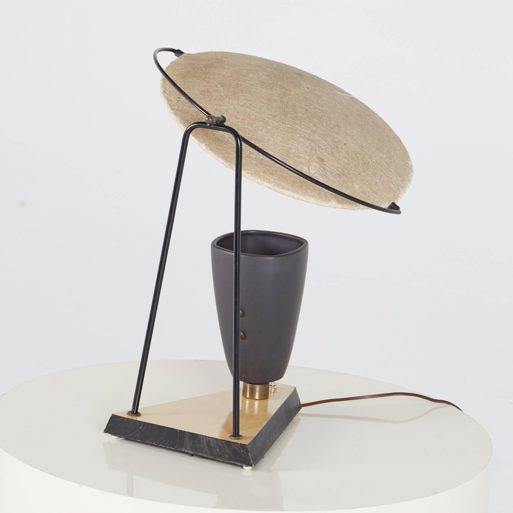 American 1940s Mitchell Bobrick ControLight Table Lamp, Rare