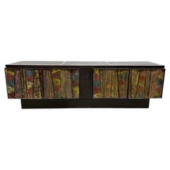 Paul Evans Monumental Three-Slate PE-42 Deep Relief Cabinet, Signed & Dated 1968
