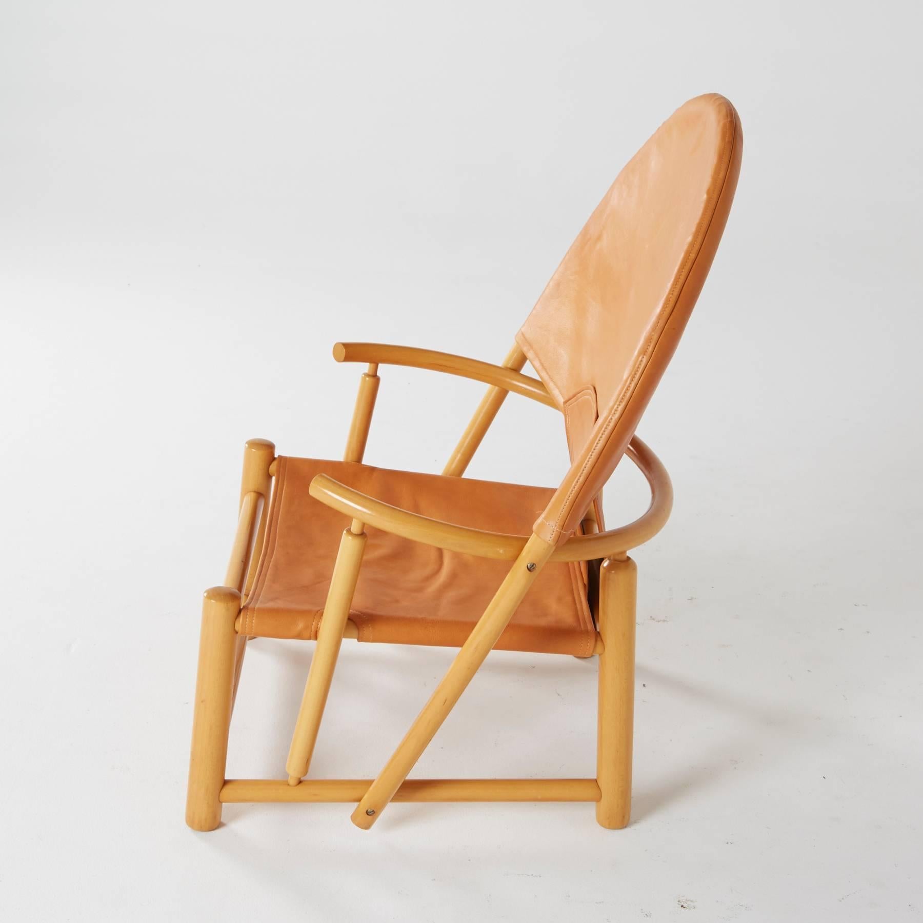 Italian Piero Palange & Werther Toffoloni 'Hoop' Lounge Chairs, Rare Matching Pair
