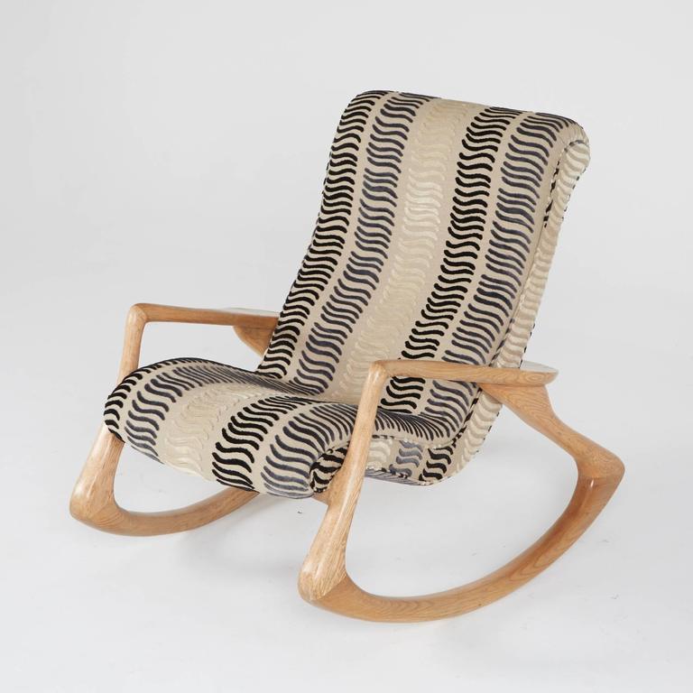 Vladimir Kagan 'Contour' Rocking Chair, Rare Oak, 1960s at 1stDibs