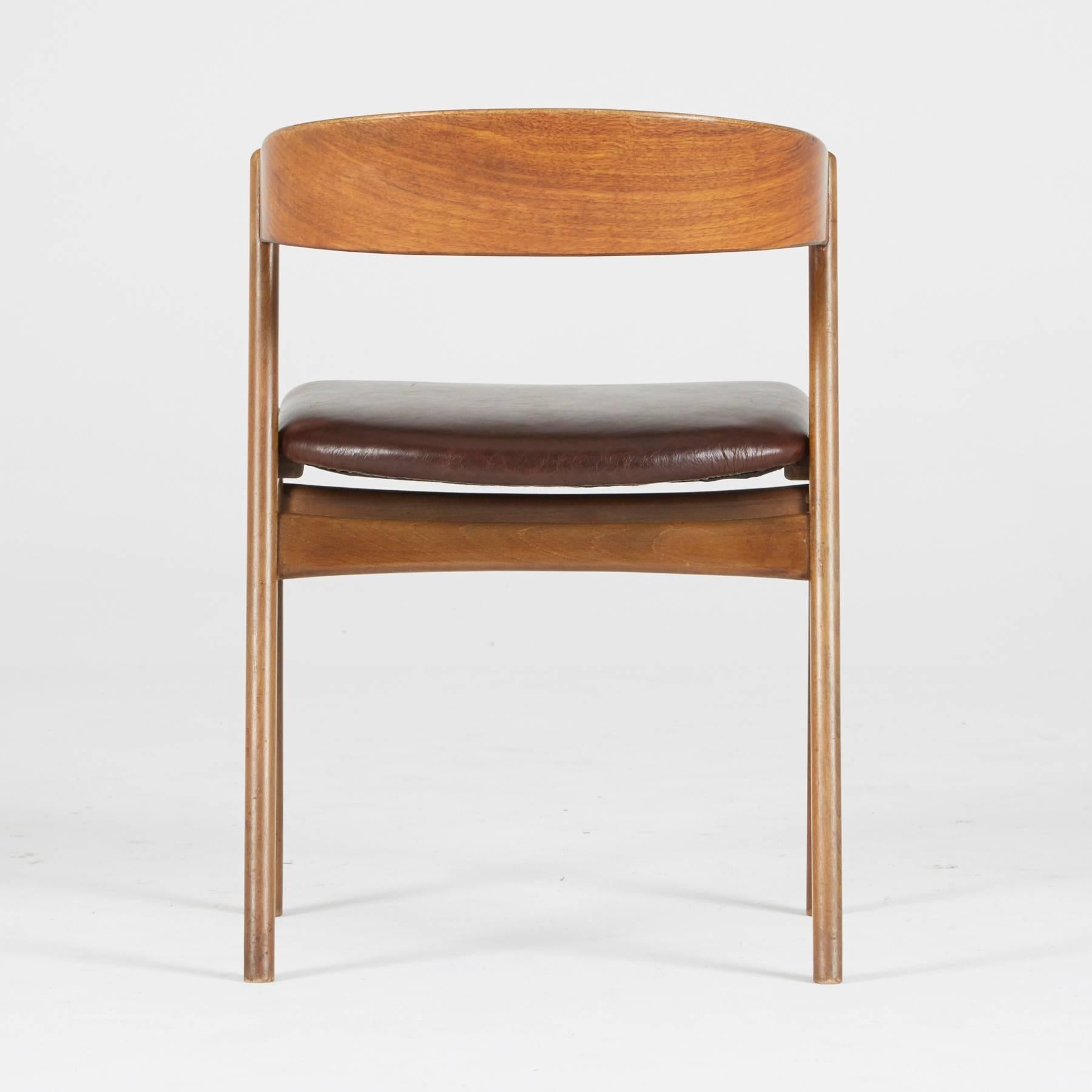 Kai Kristiansen Danish Modern Dining Side Chairs, Pair, circa 1960 In Excellent Condition In Los Angeles, CA