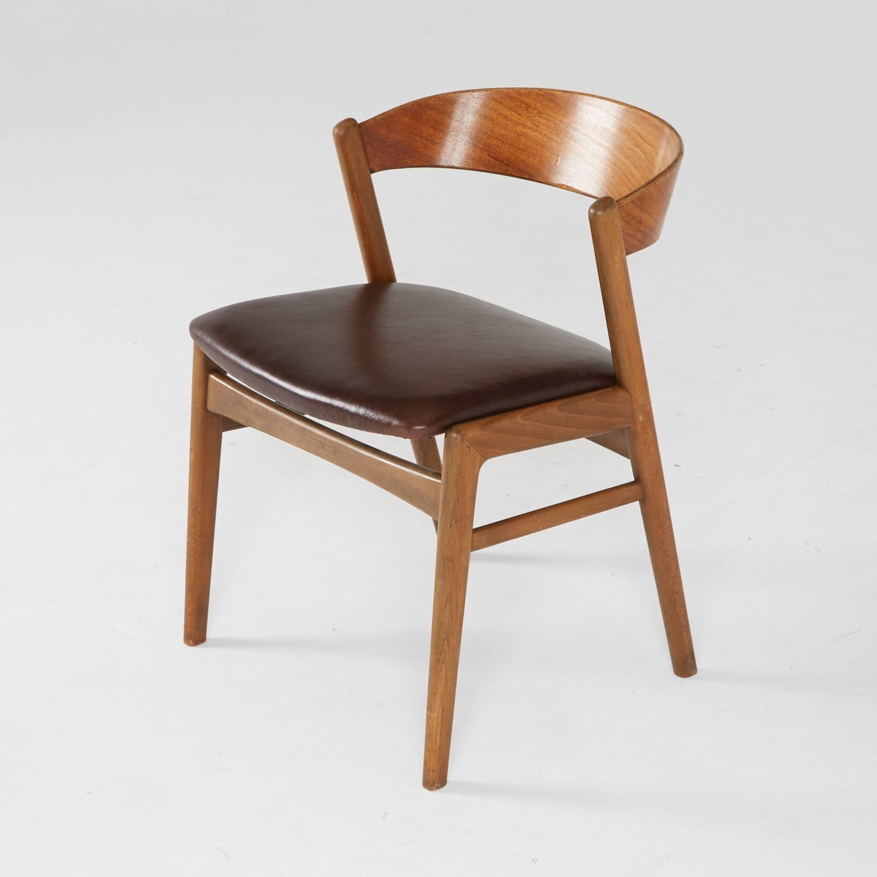 Kai Kristiansen Danish Modern Dining Side Chairs, Pair, circa 1960 2