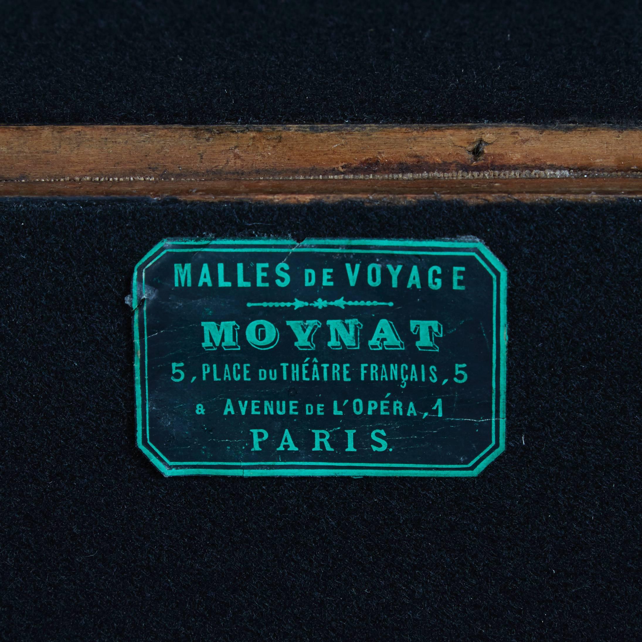 Moynat-Dampfertruhe, restauriert, Frankreich ca. 1920er Jahre (Messing)