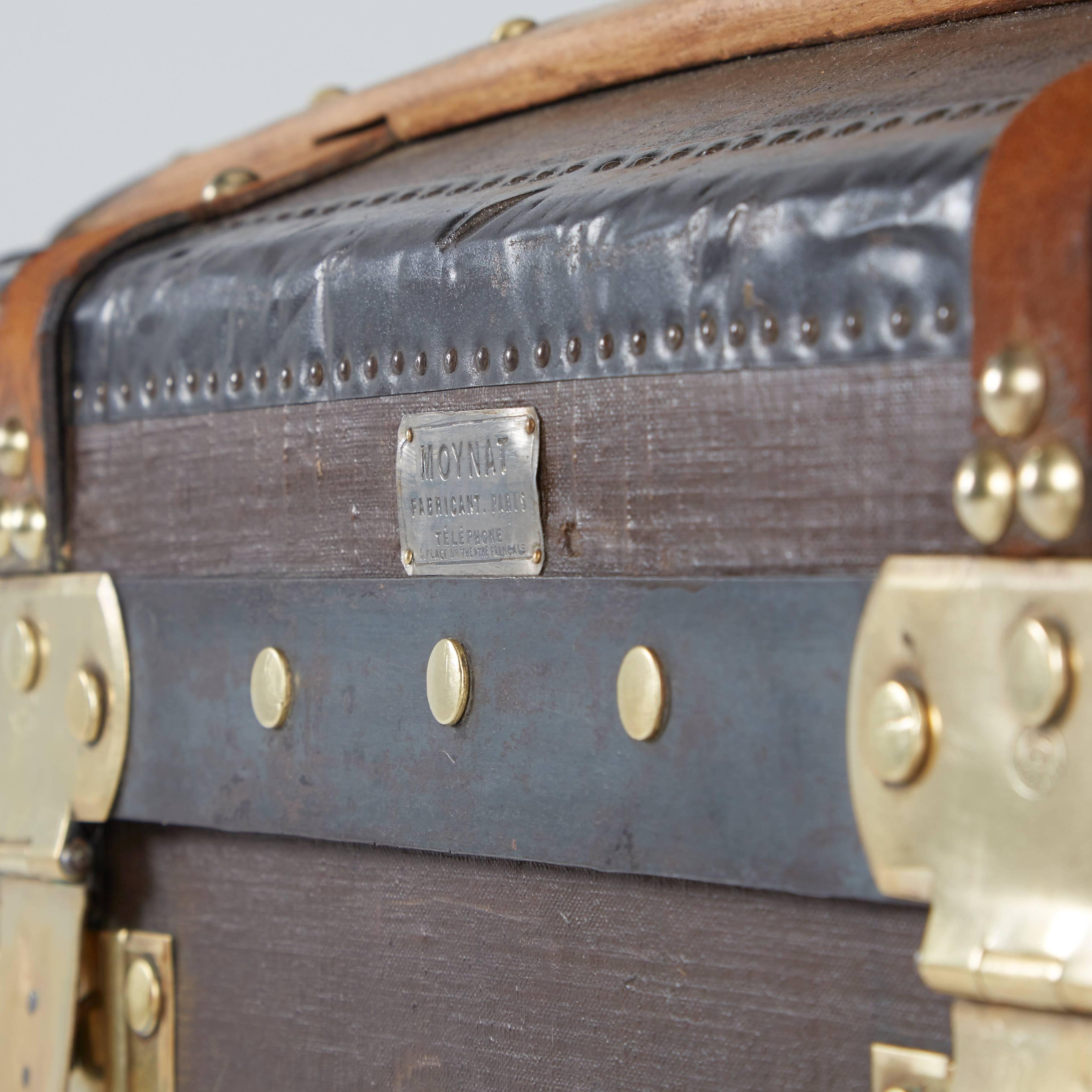 Moynat Steamer Trunk, Restored, France circa 1920s 2