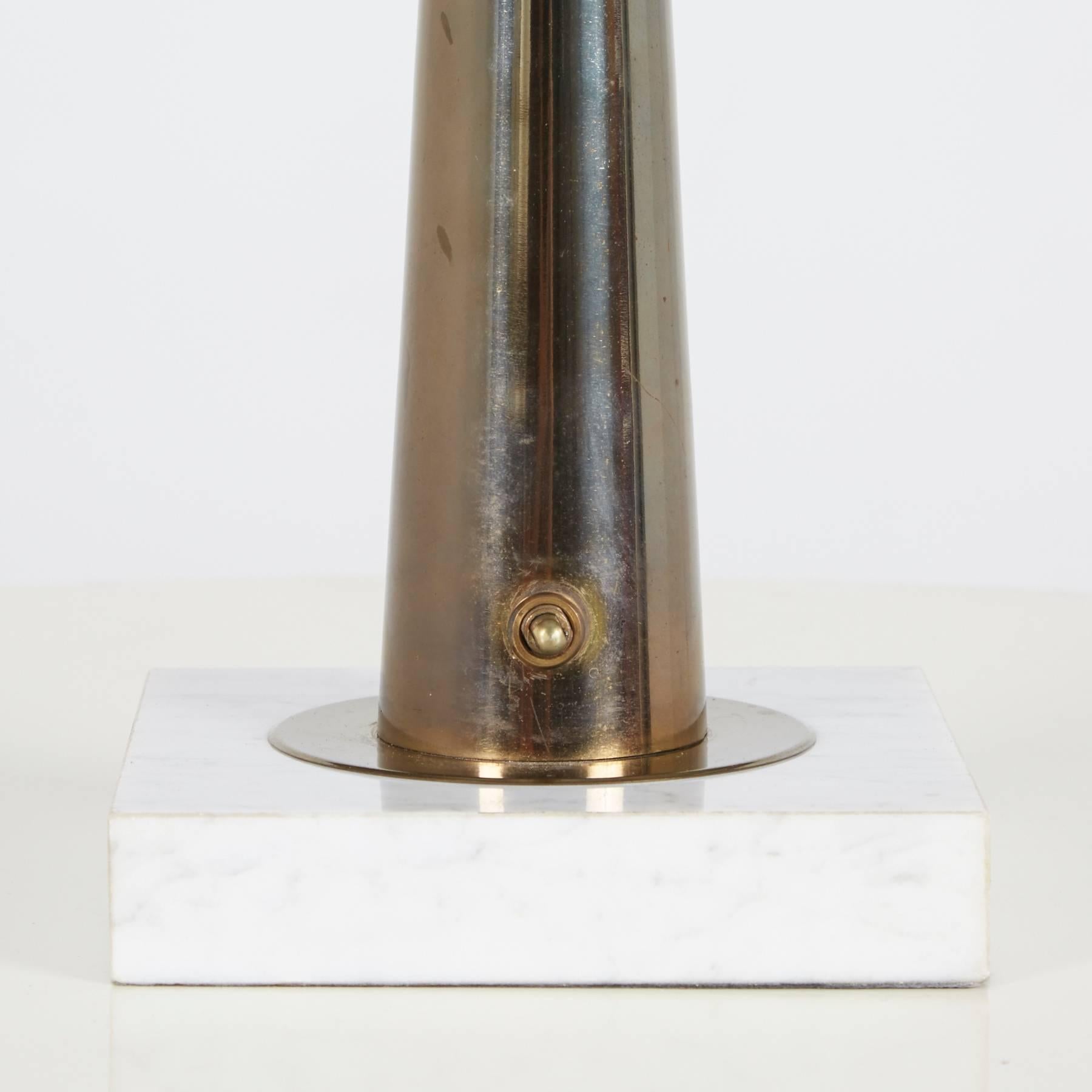 Mid-Century Modern Gold and Black Stiffel Hurricane Table Lamp