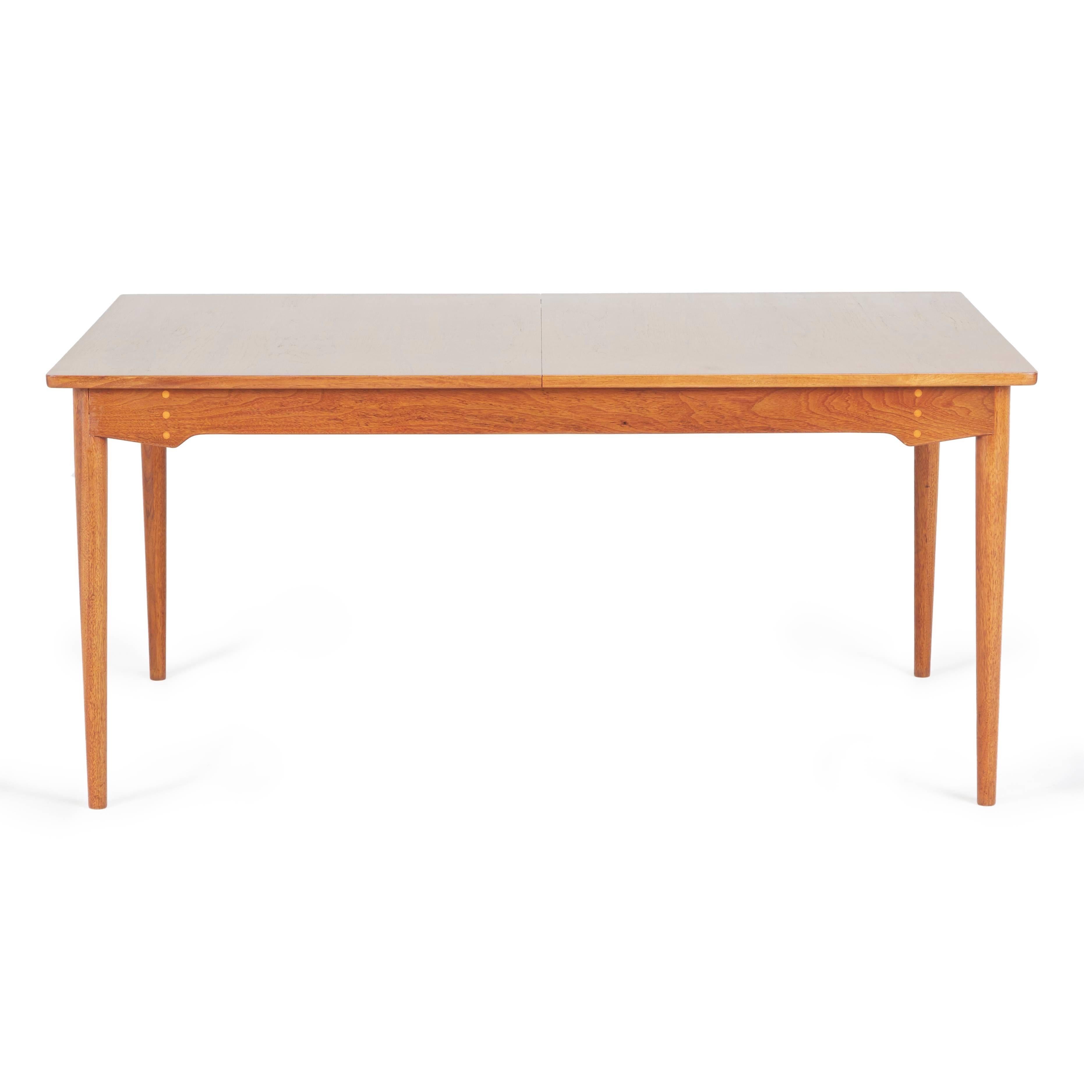 Finn Juhl for Baker Expandable Teak Dining Table, Restored In Excellent Condition In Los Angeles, CA