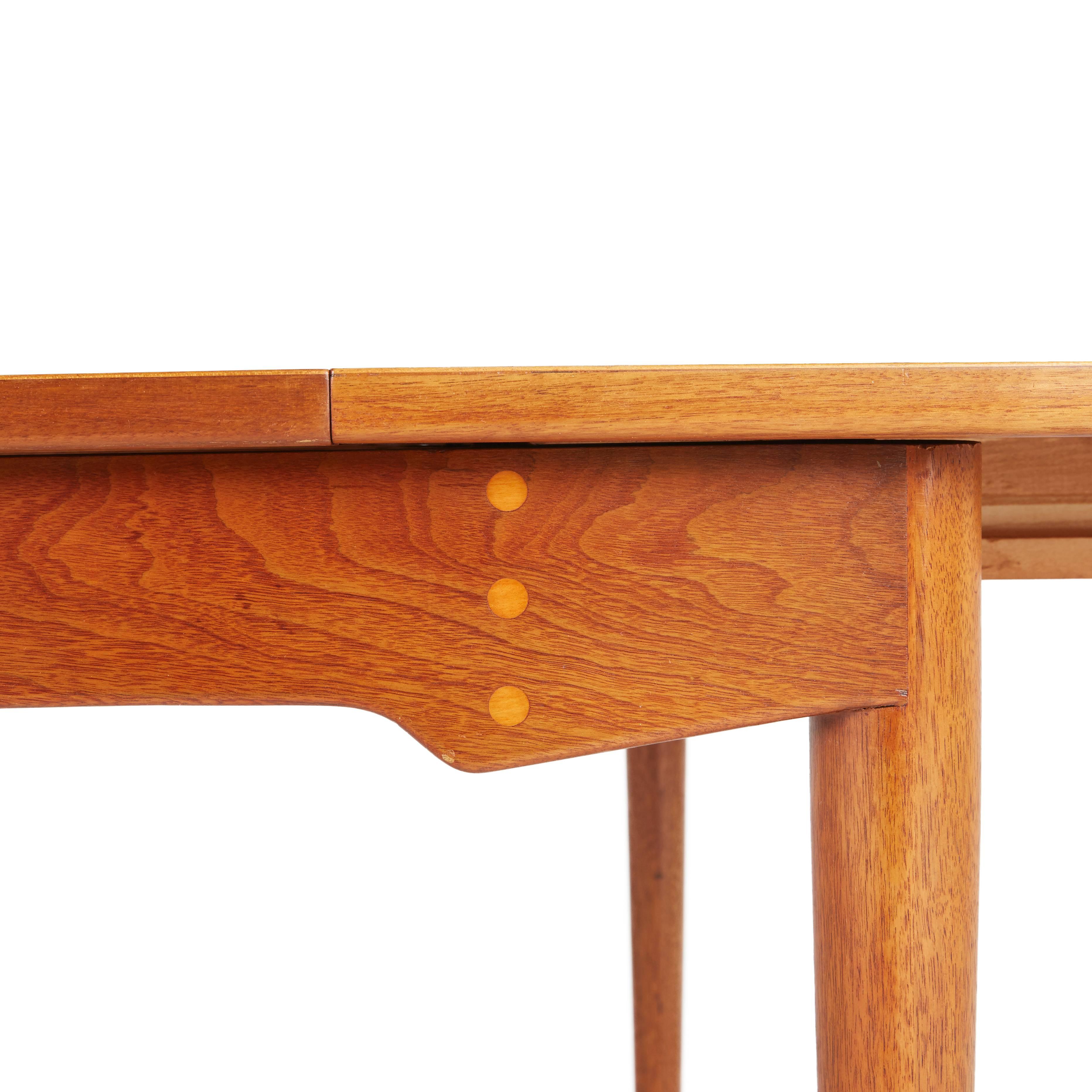 Finn Juhl for Baker Expandable Teak Dining Table, Restored 3