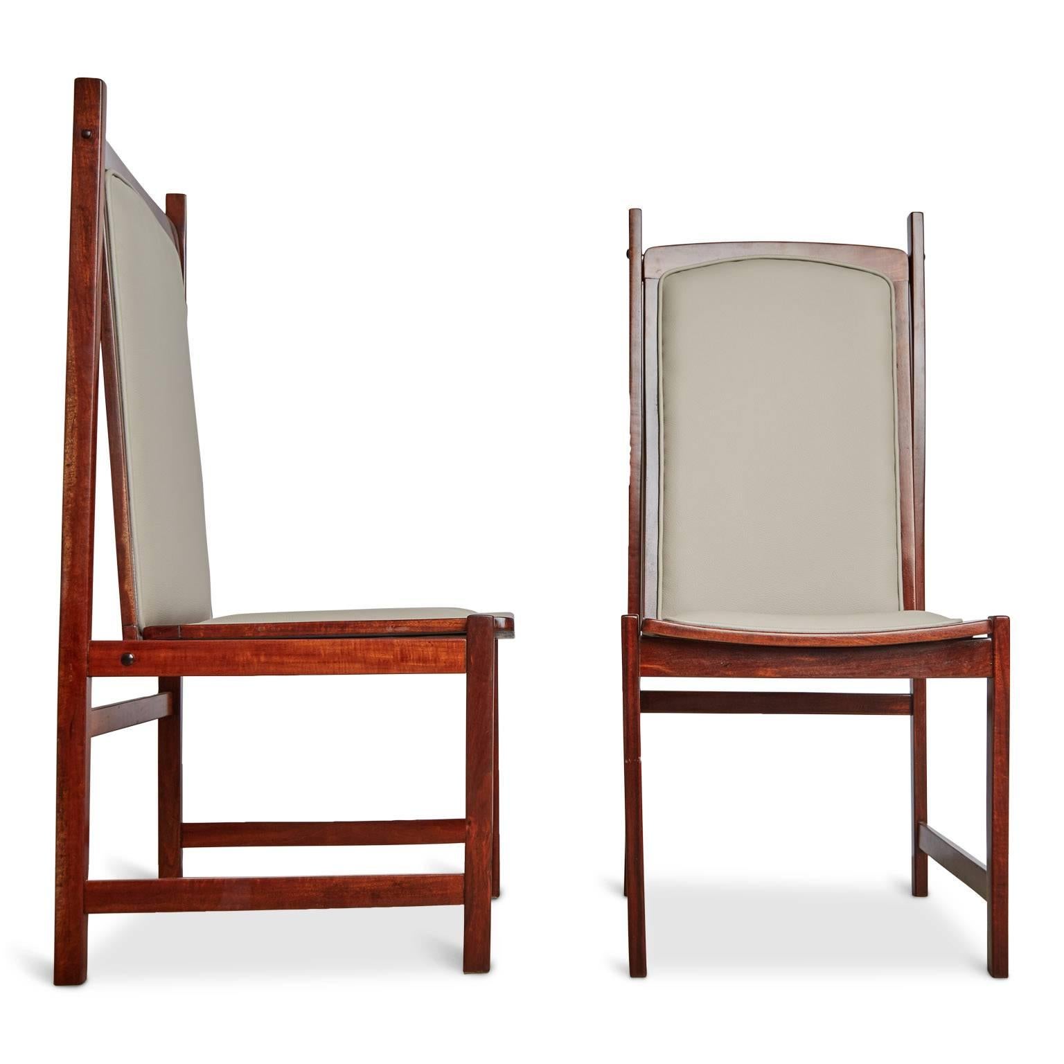 Pair of handcrafted Brazilian Mahogany (