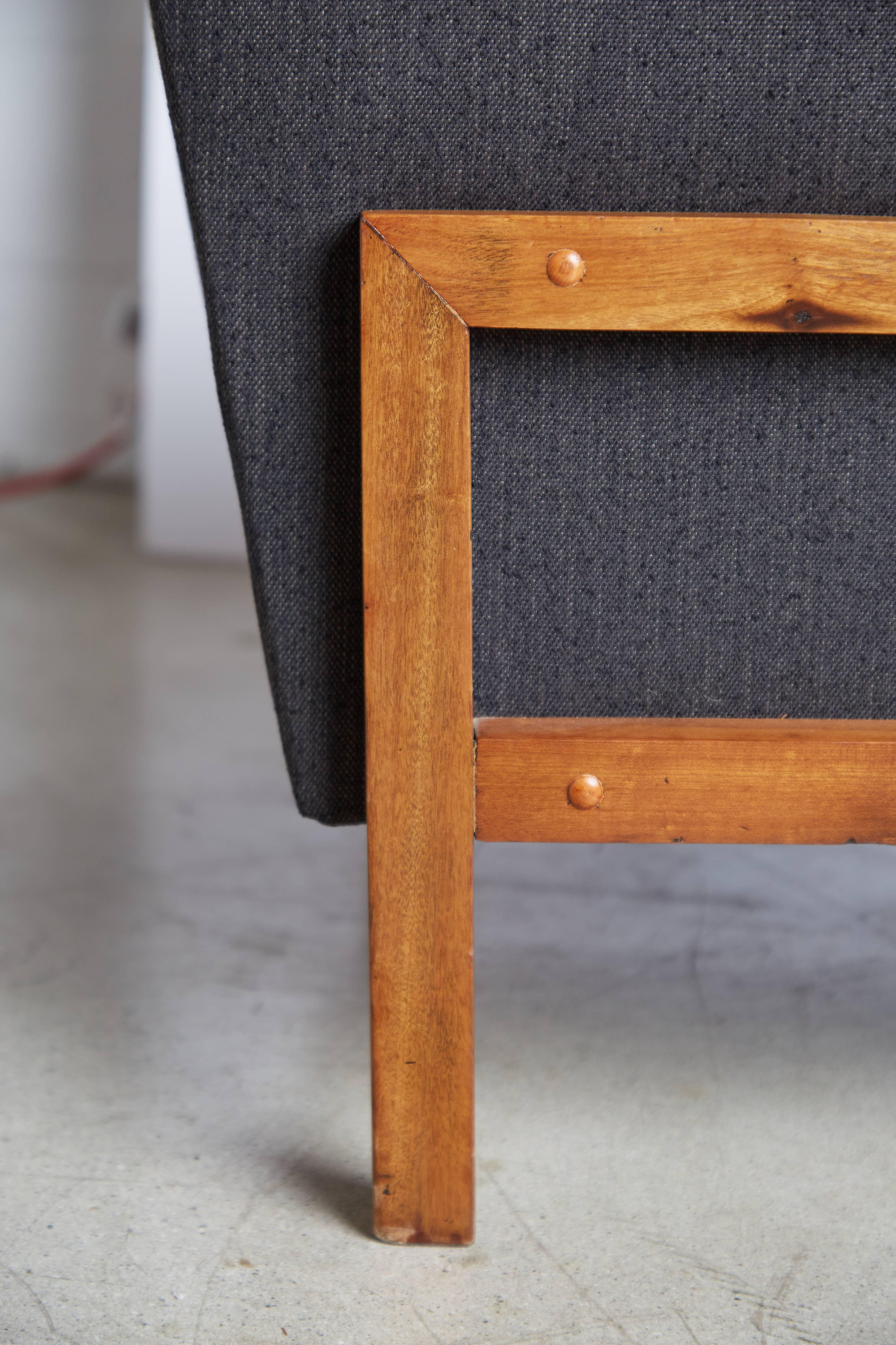 Mid-20th Century Pair of Brazilian Baruna Wood Lounge Chairs, circa 1960