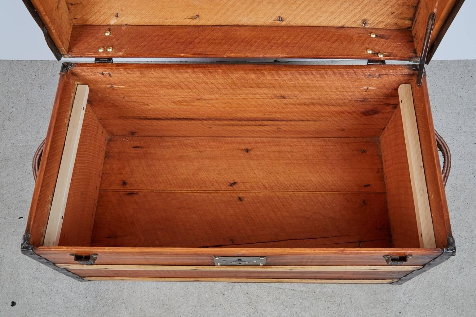 Restored Victorian Dome Top Steamer Trunk, circa 1850 In Excellent Condition In Los Angeles, CA