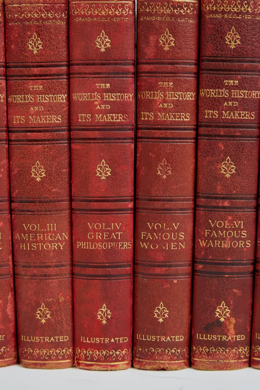 The World's History and It's Makers, Ten Volume Illustrated Set, 1902 In Good Condition In Los Angeles, CA