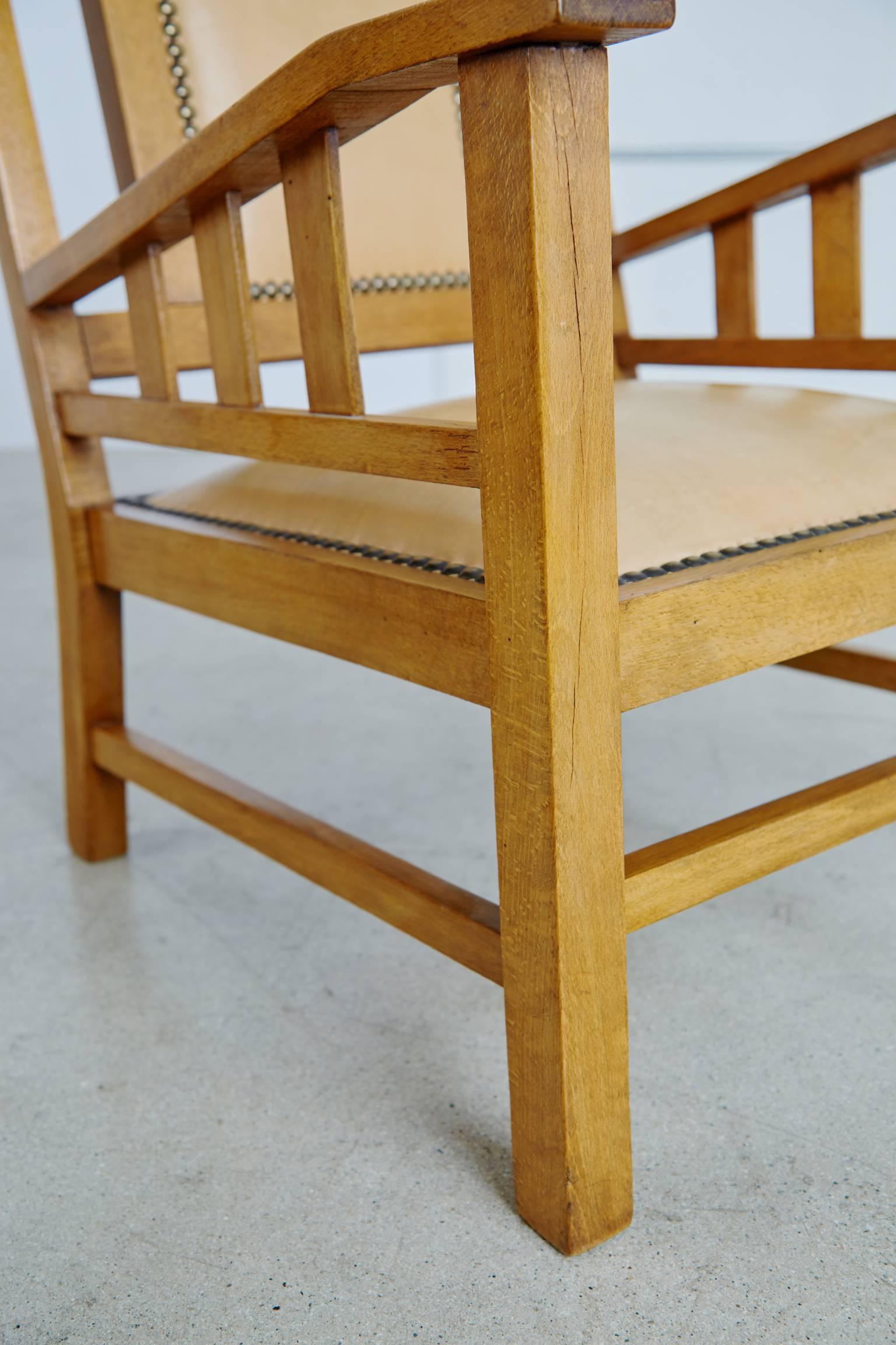 Early 20th Century Francis Jourdain French Art Deco Modernist Pair of Armchairs, circa 1920