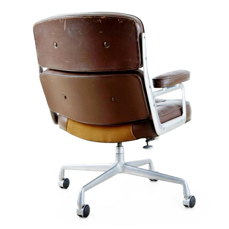 Brown Leather Time Life Executive Desk Chair by Charles Eames for