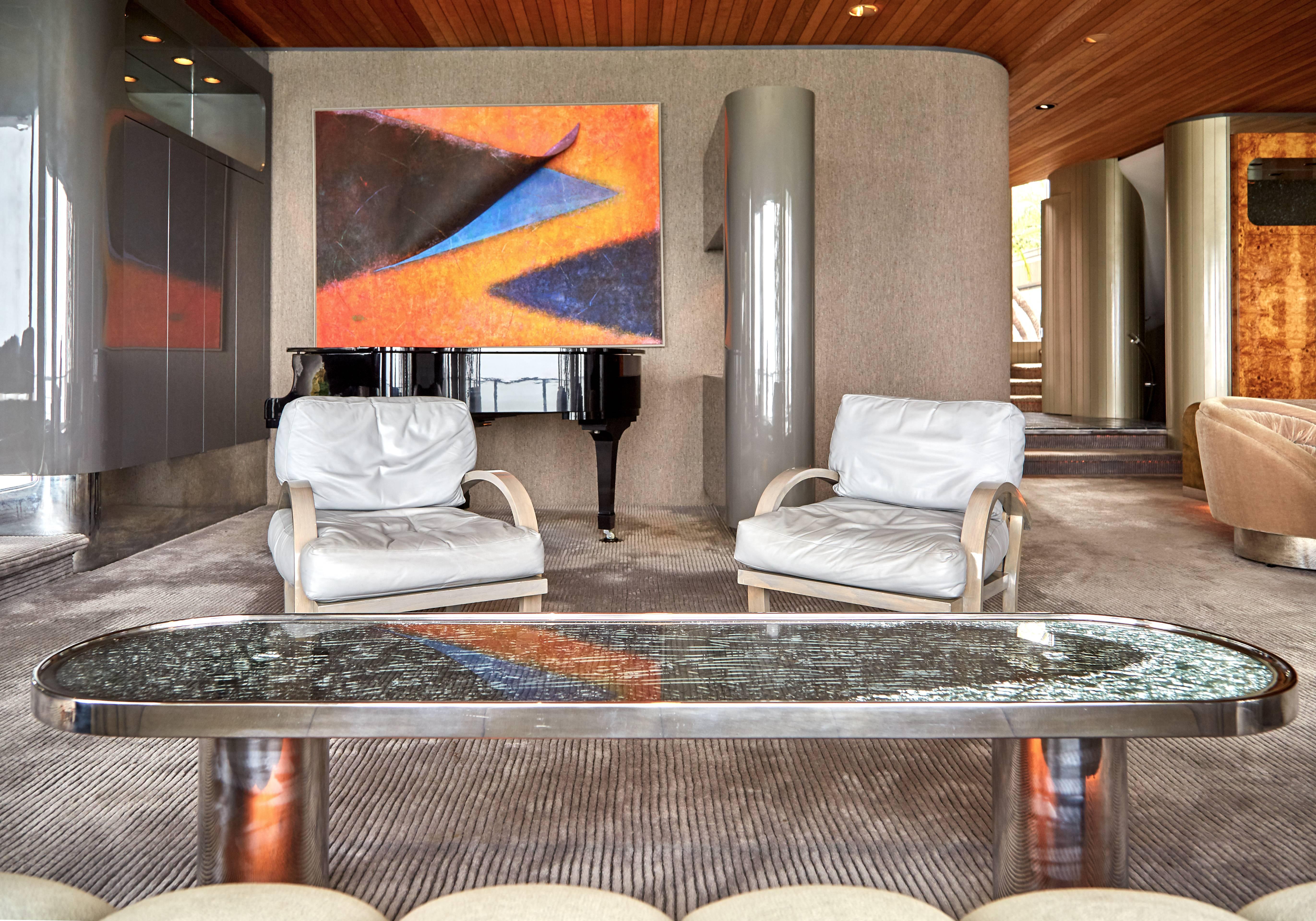 American Custom Crackle Glass Coffee Table by Steve Chase from Chase Designed Home