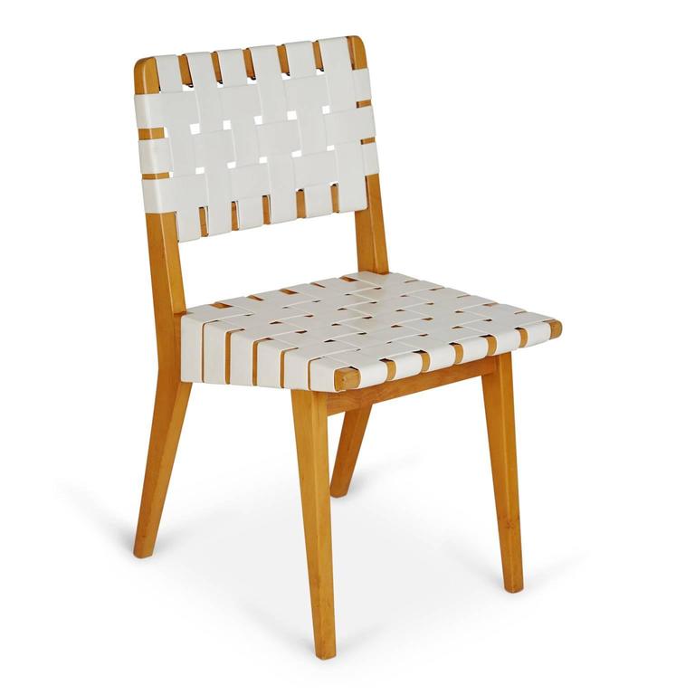 Jens Risom 666 WSP bed Vinyl Chairs for Knoll, Set of Six at 1stDibs