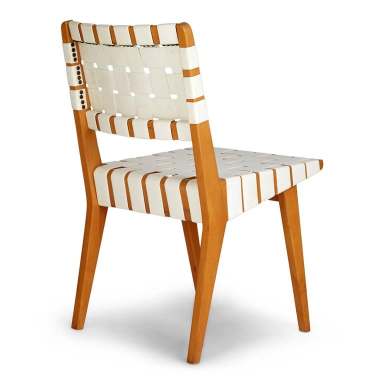 Jens Risom 666 WSP bed Vinyl Chairs for Knoll, Set of Six at 1stDibs