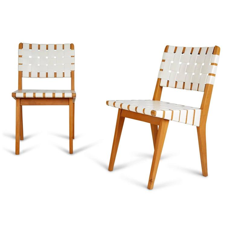 Jens Risom 666 WSP bed Vinyl Chairs for Knoll, Set of Six at 1stDibs