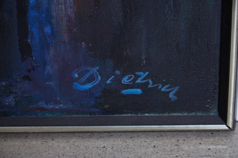 Large Cityscape Skyline Oil Painting, by Dietrich Grunewald for Van