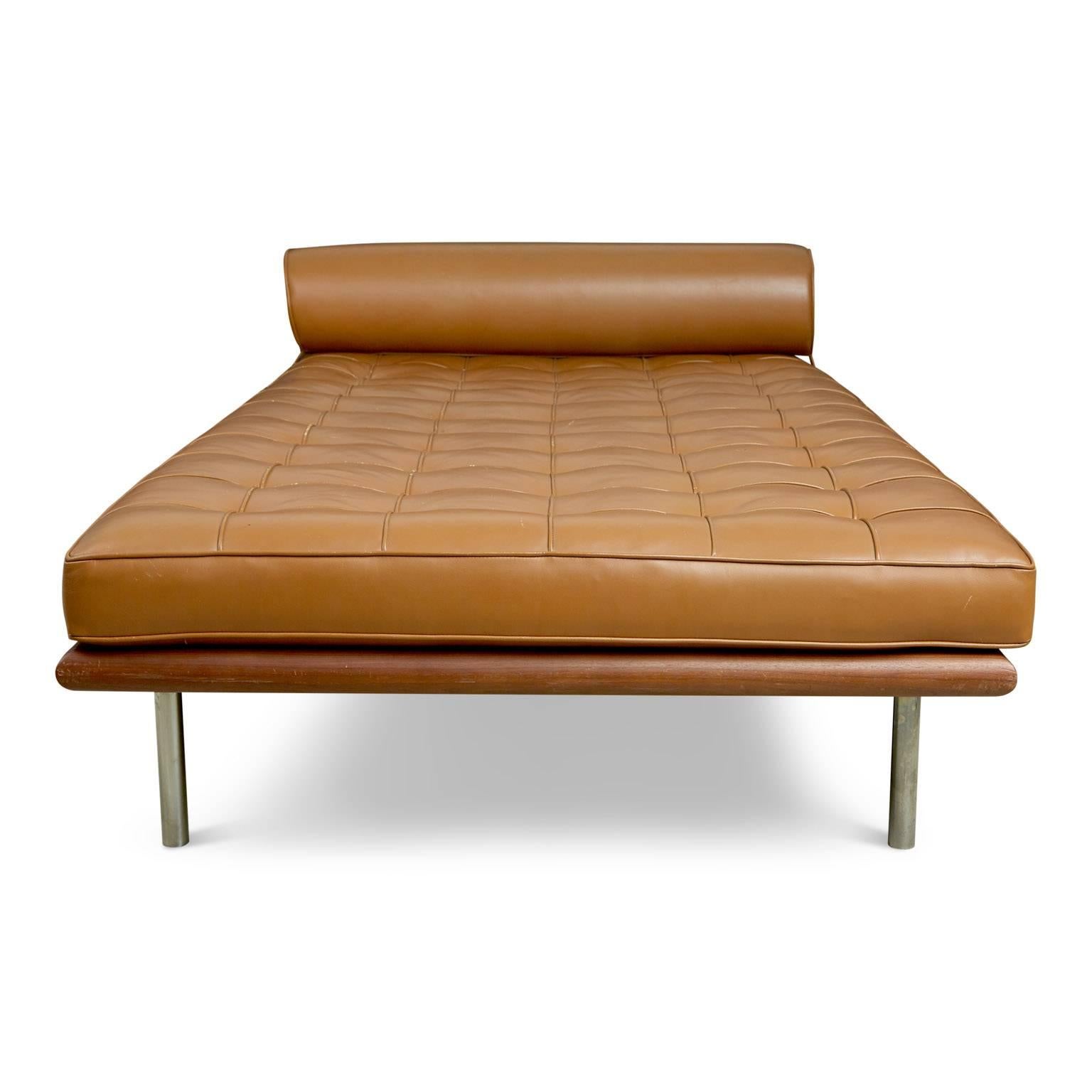 American Barcelona Daybed by Mies Van Der Rohe for Knoll International, Date Stamped 1977