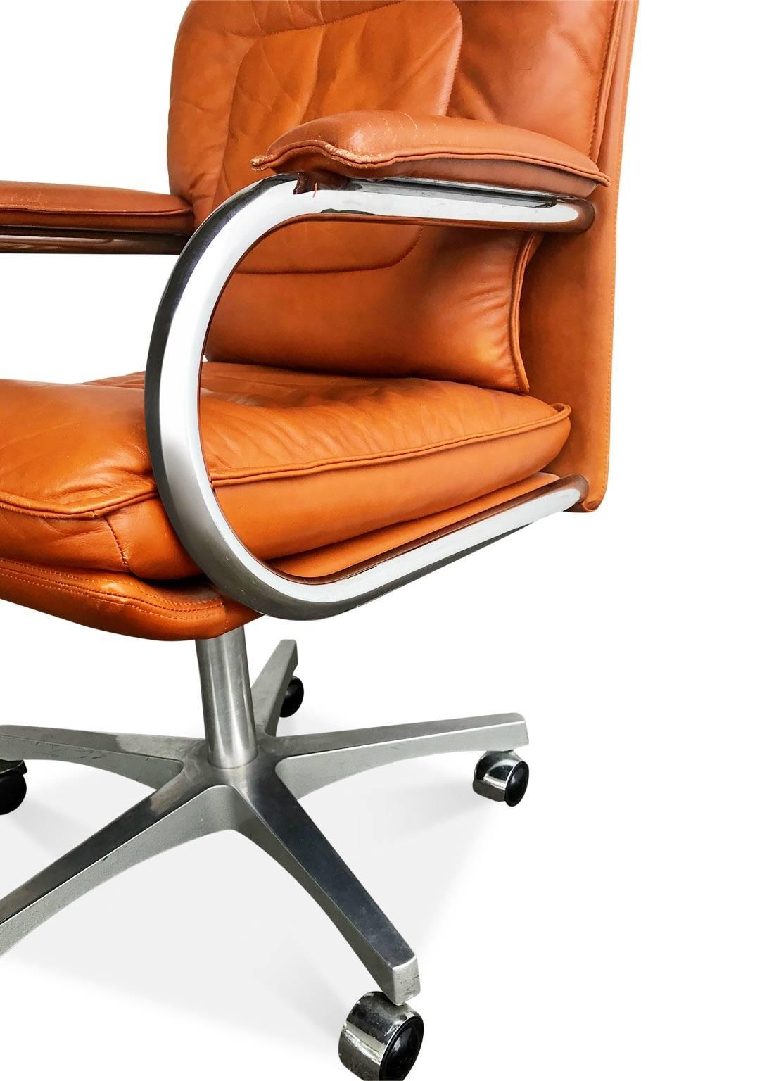 Leather Guido Faleschini Desk Chairs by Mariani for The Pace Collection