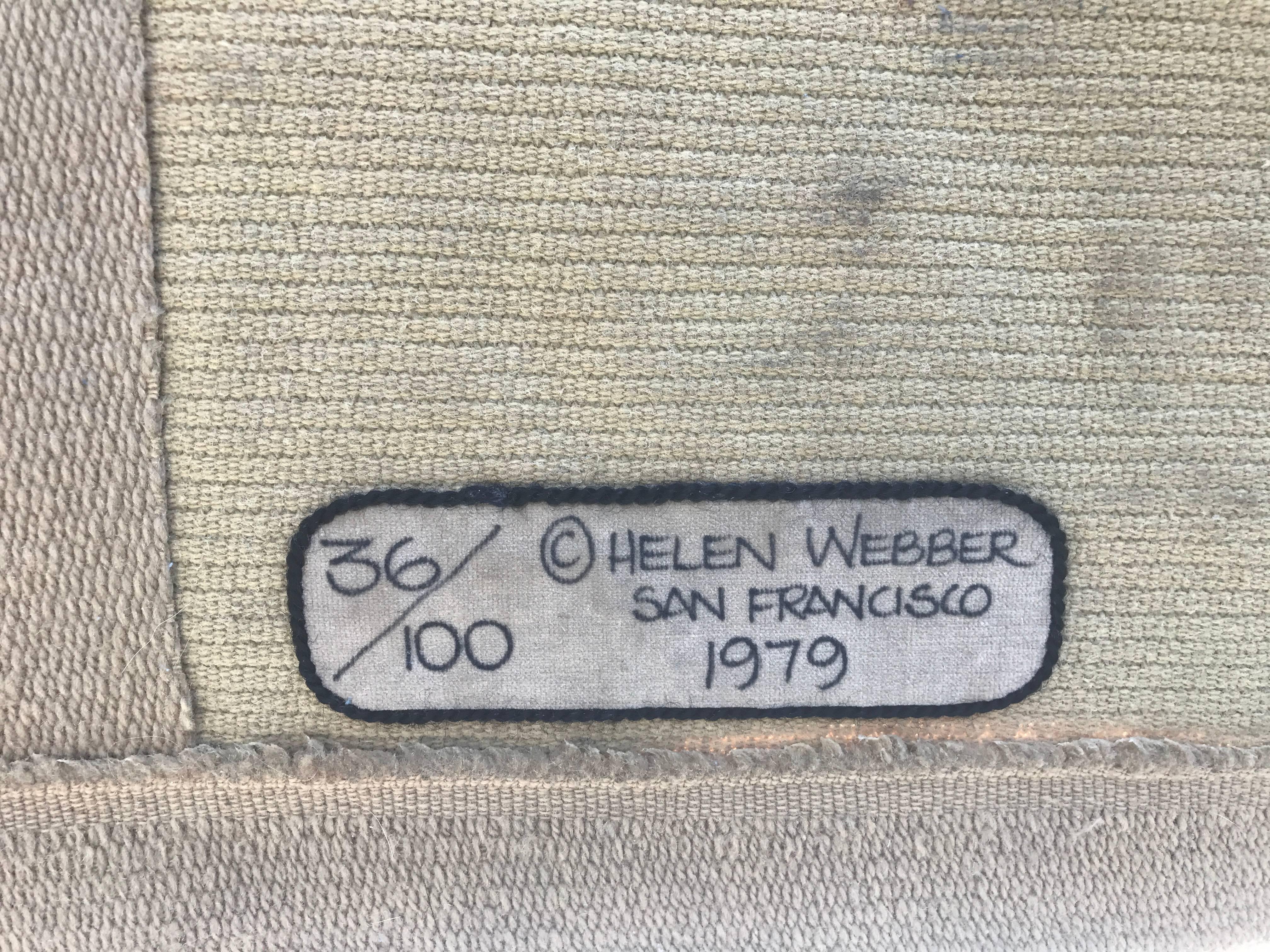 American Limited Edition Wild Horses Tapestry by Helen Webber Dated 1979