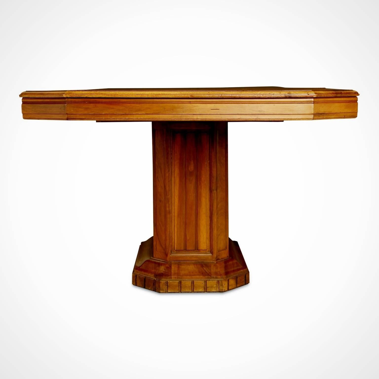 Mid-20th Century French Walnut Art Deco Dining Table or Center Table *MOVING SALE* 
