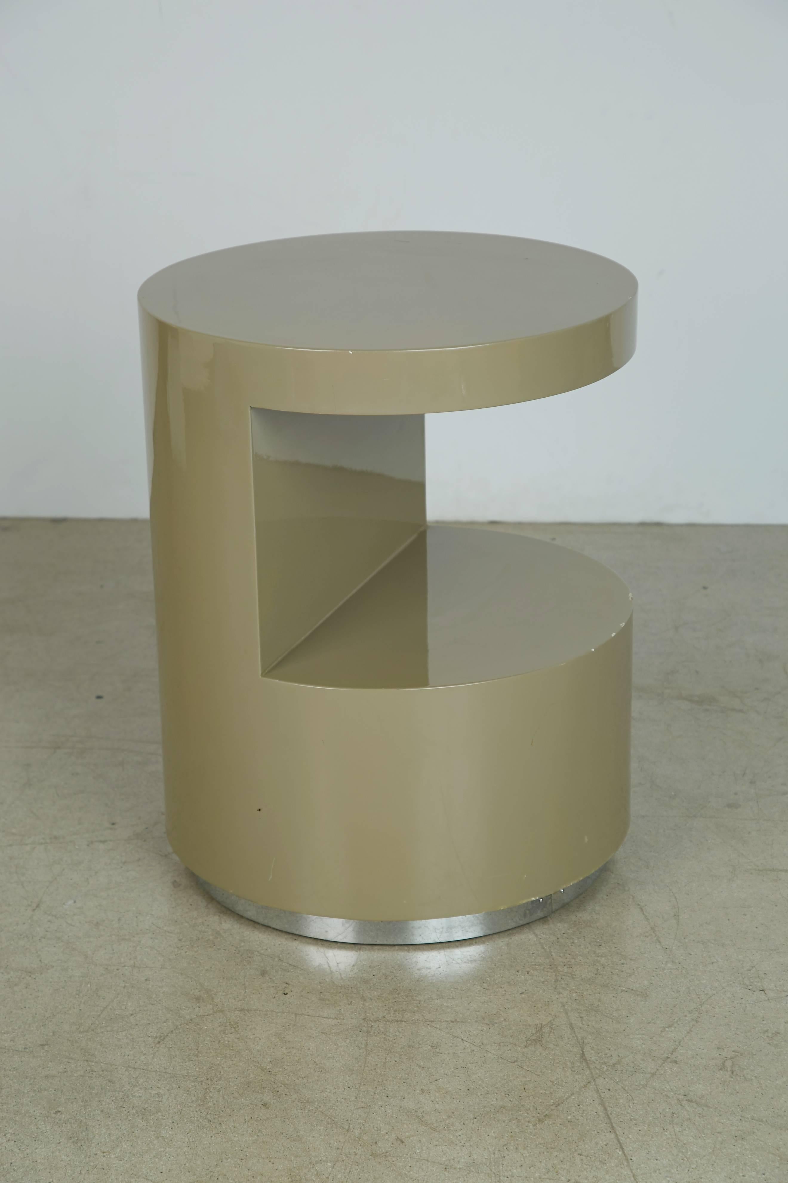 Late 20th Century Lacquered Cut-Out Side Table by Steve Chase from Chase Designed Home