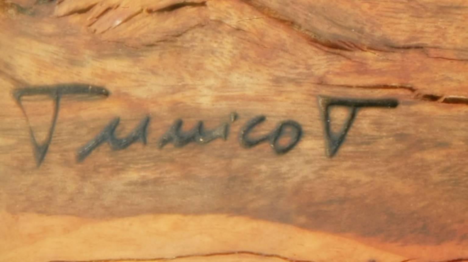 Table basse en bois de jatoba récupéré et en verre signée Tunico T, Brésil en vente 2