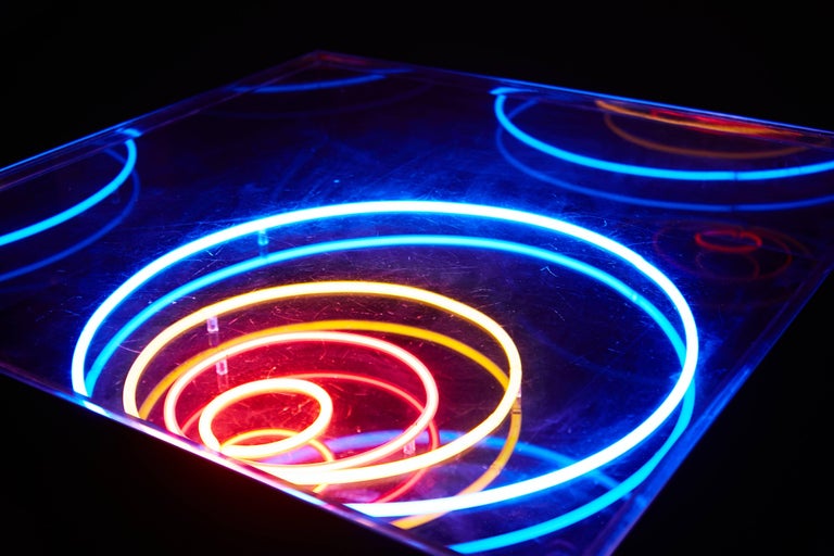 Late 20th Century Neon Sculpture Cocktail Table by Rudi Stern for Let There Be Neon, circa 1976 For Sale