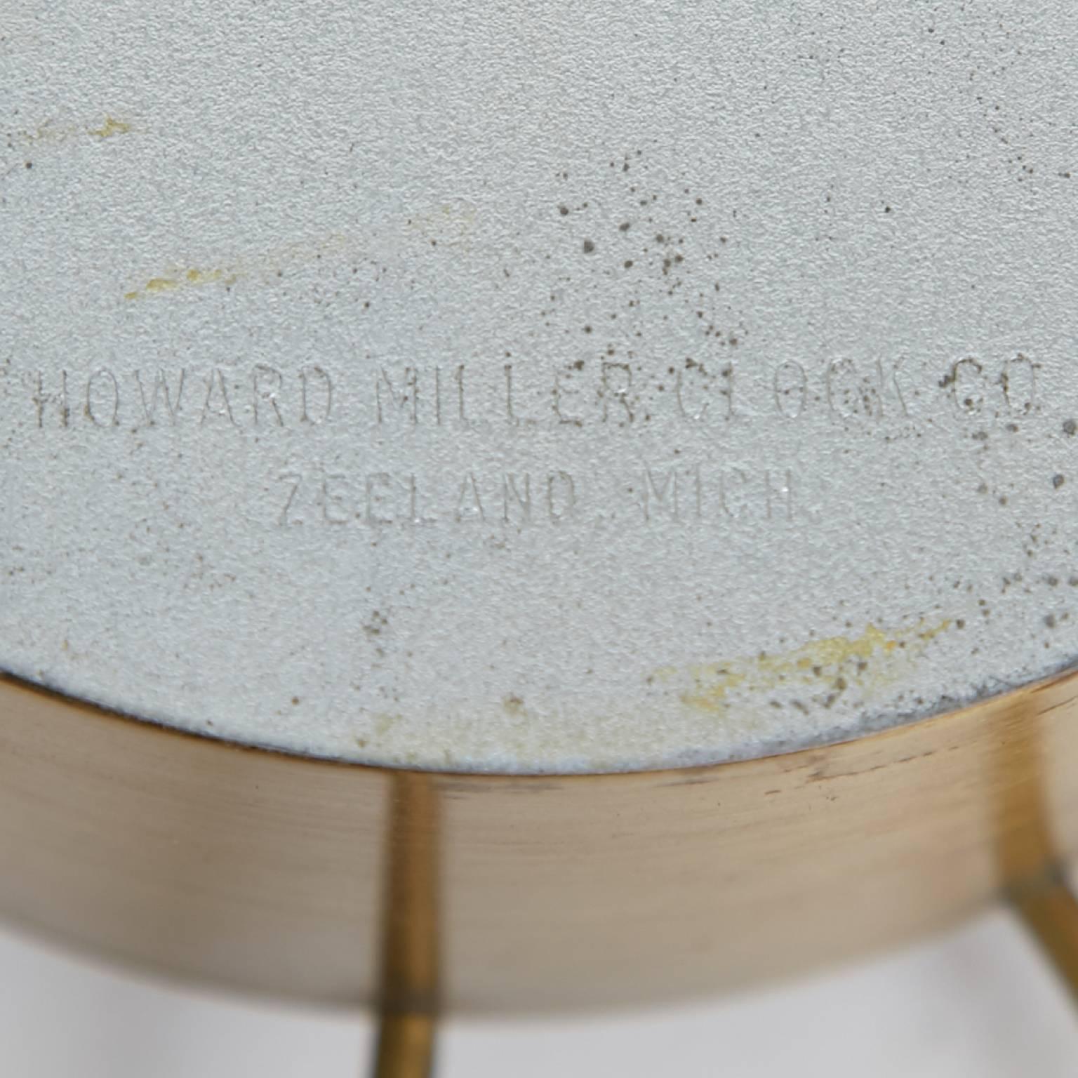 Mid-20th Century George Nelson Orange Ball Clock for Howard Miller, circa 1950