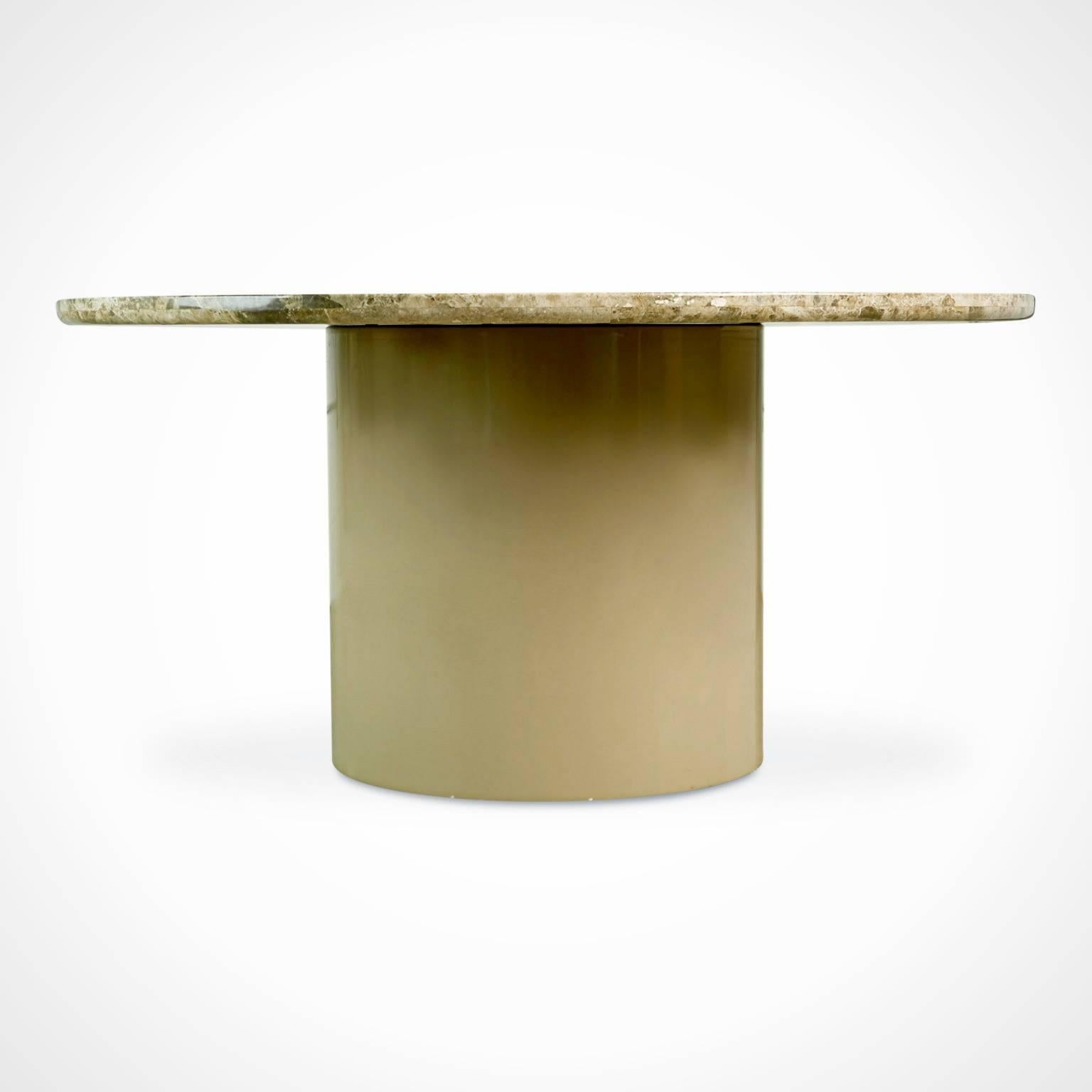 American Monumental Circular Granite Dining Table by Brueton, circa 1980 *MOVING SALE*