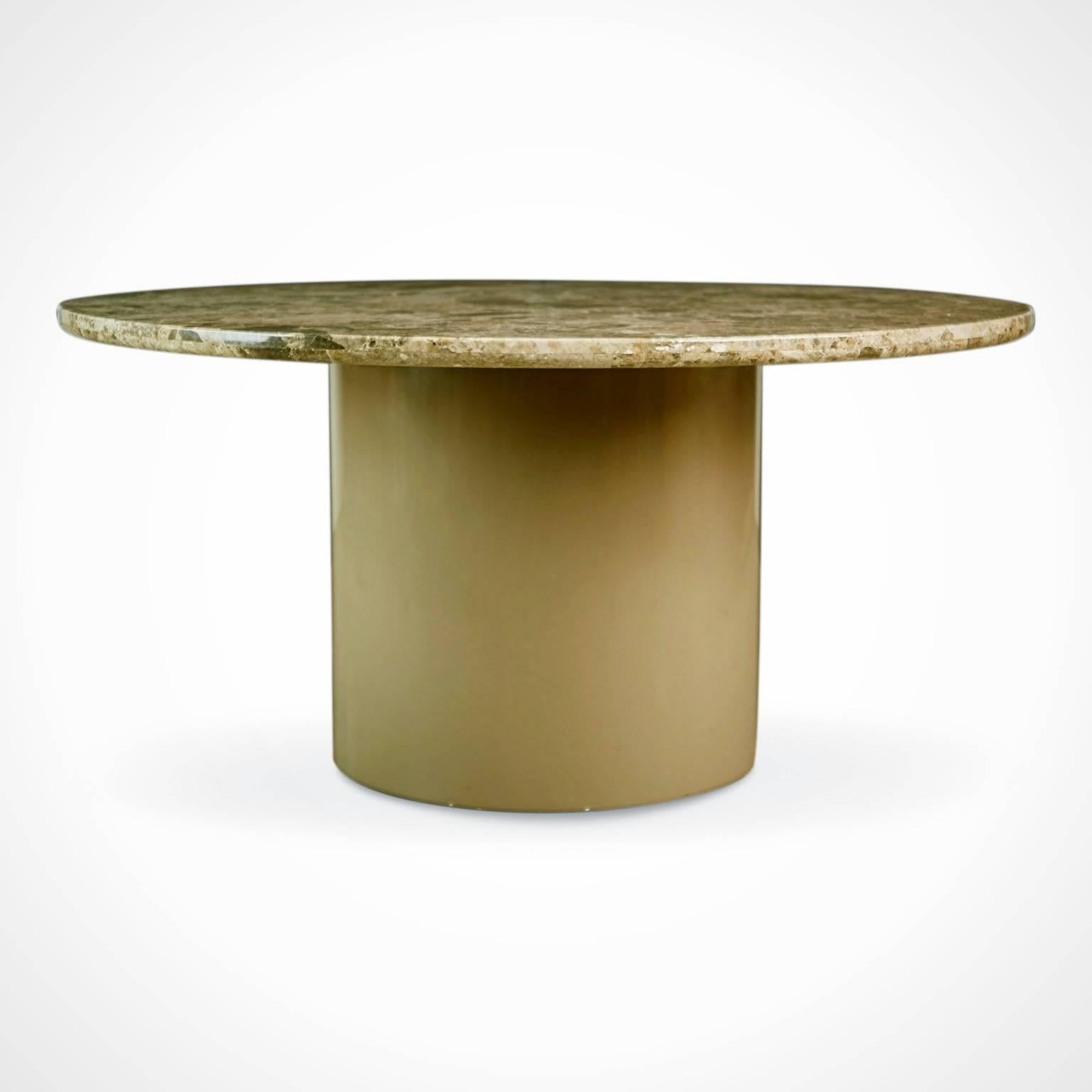 Modern Monumental Circular Granite Dining Table by Brueton, circa 1980 *MOVING SALE*