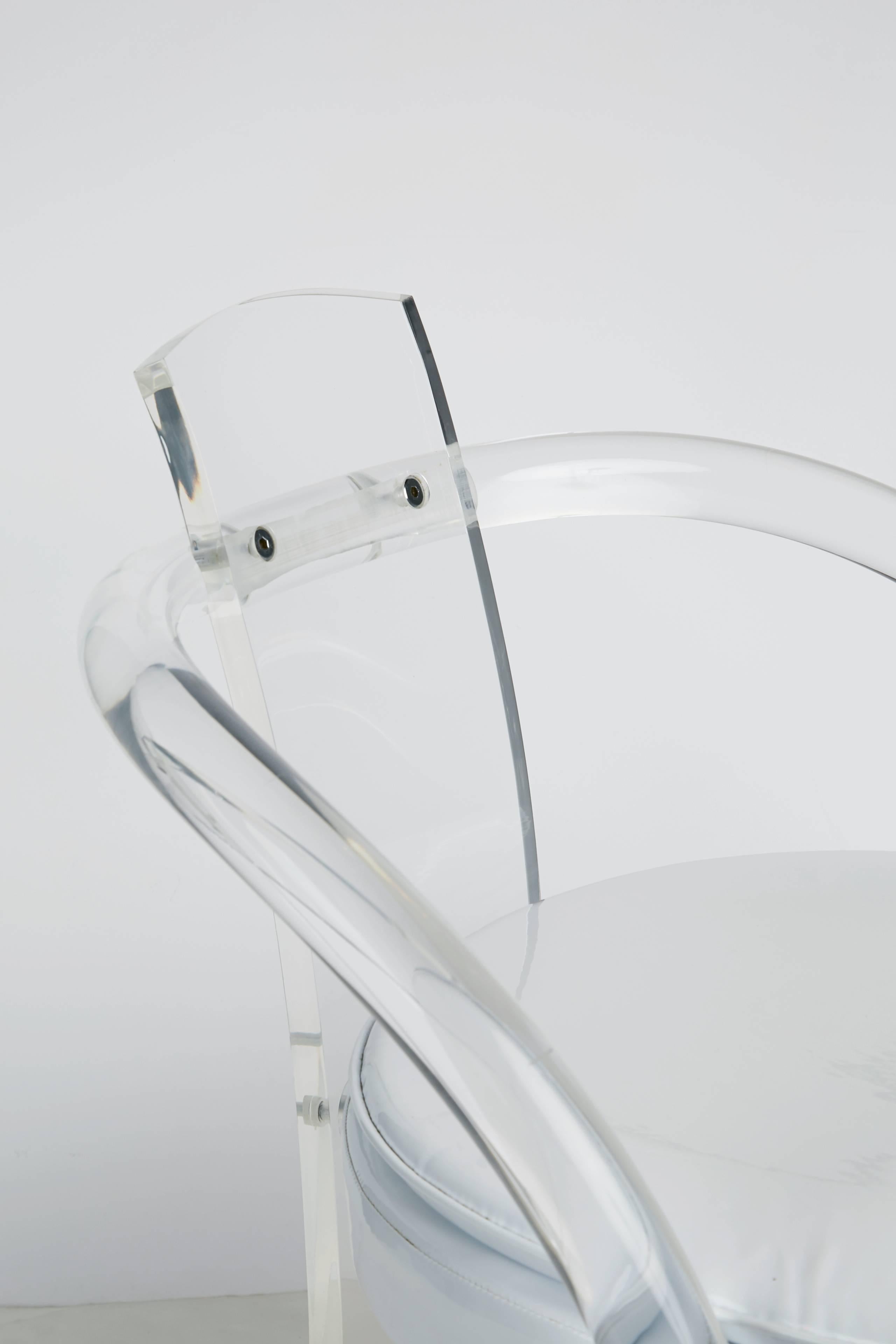 Lucite Waterfall Armchairs by Hill Manufacturing, Set of Four 4
