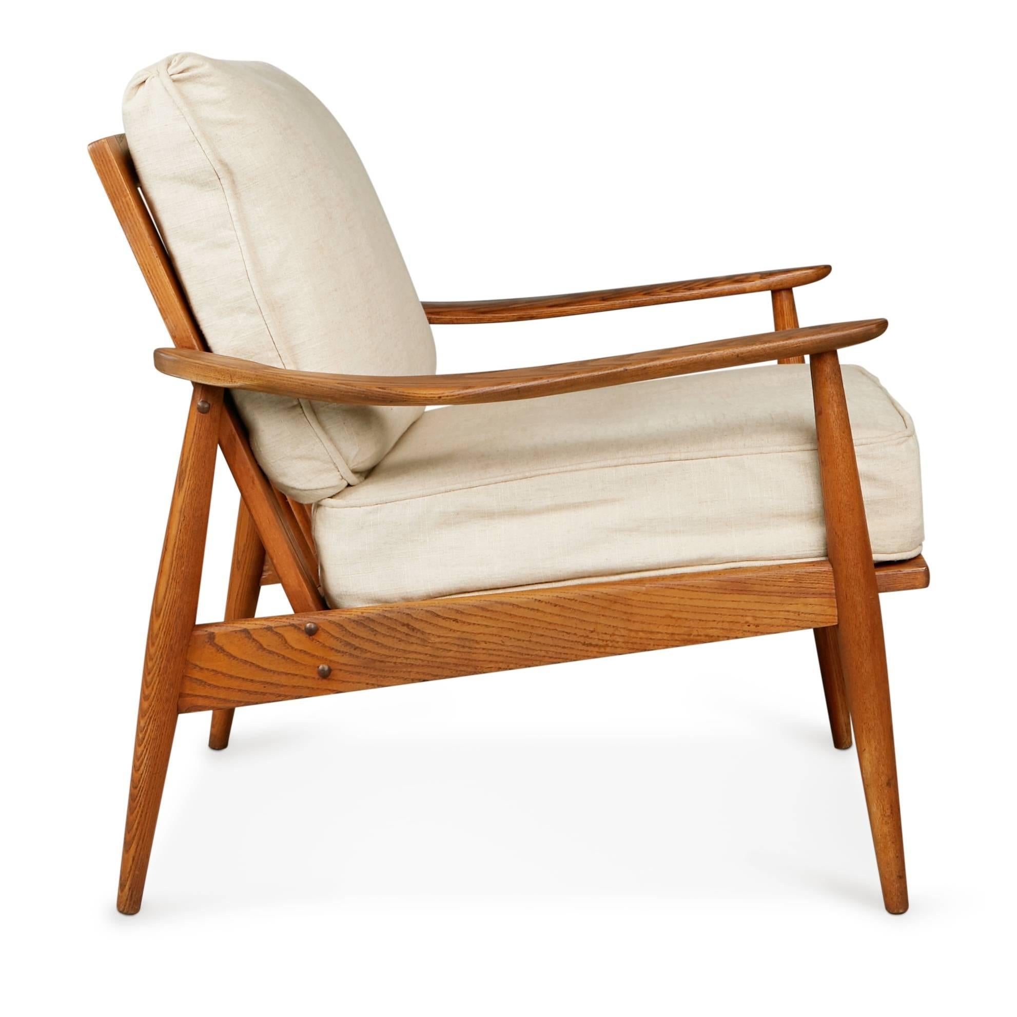 Exotic Wood Grain Mid-Century Modern Lounge ArmChair, circa 1960 In Good Condition In Los Angeles, CA