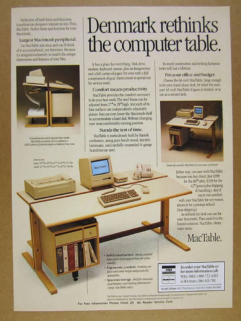 Late 20th Century Apple Computer Mactable, circa 1990