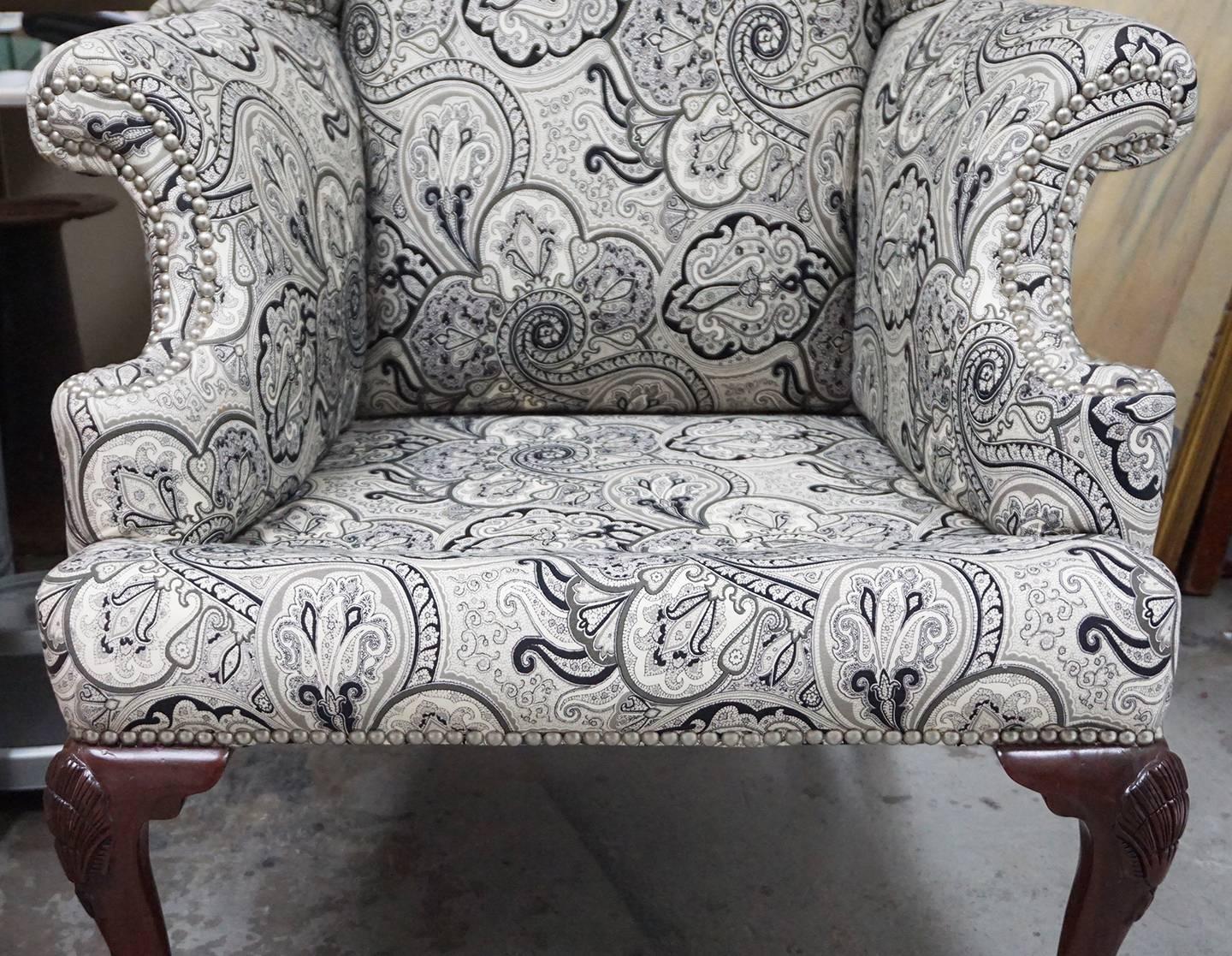 19th Century George II Style Wing Chairs For Sale